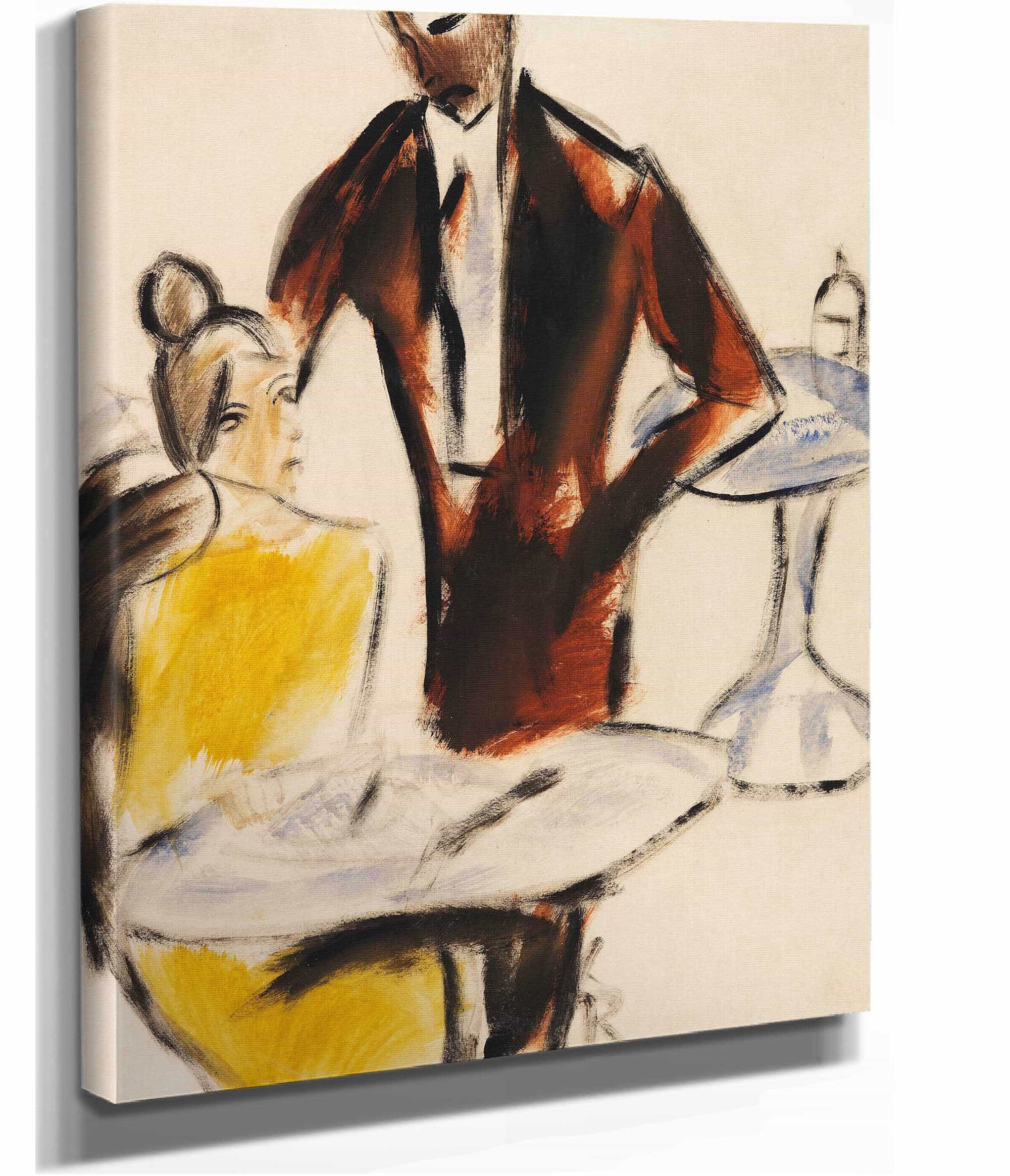 Paar Szene Im Cafe by Christian Rohlfs - Image 2