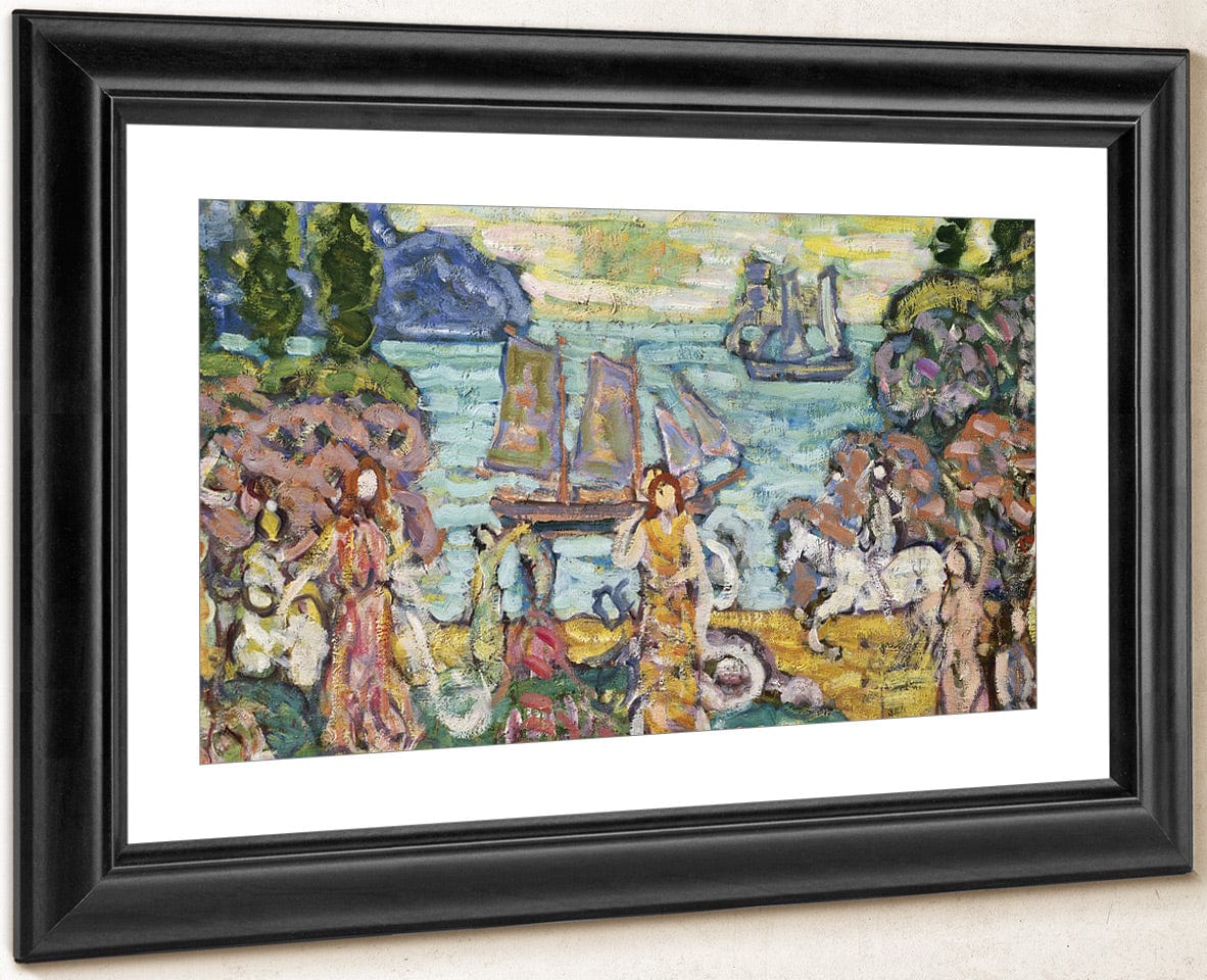 Painting Of A Seaside Scene By Maurice Brazil Prendergast - Image 4