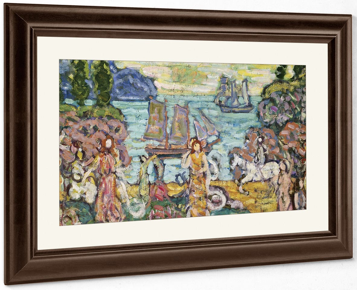Painting Of A Seaside Scene By Maurice Brazil Prendergast - Image 5