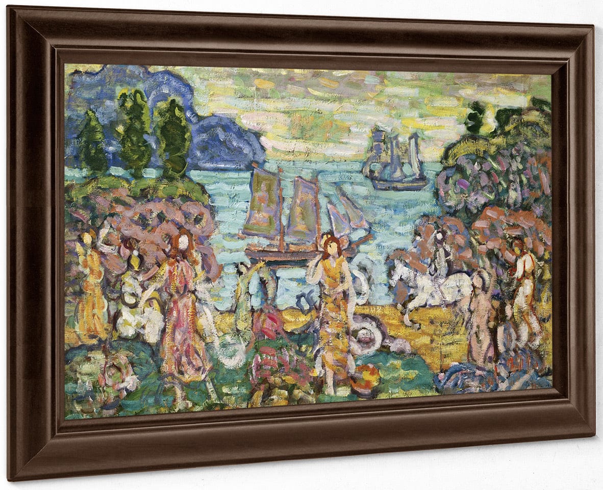 Painting Of A Seaside Scene By Maurice Brazil Prendergast - Image 6