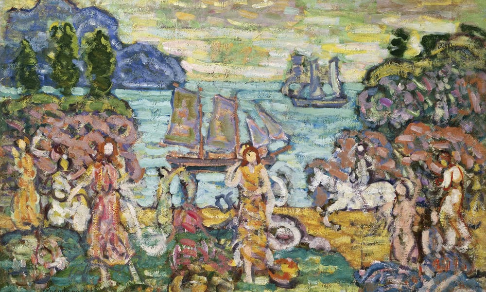 Painting Of A Seaside Scene By Maurice Brazil Prendergast - Image 7