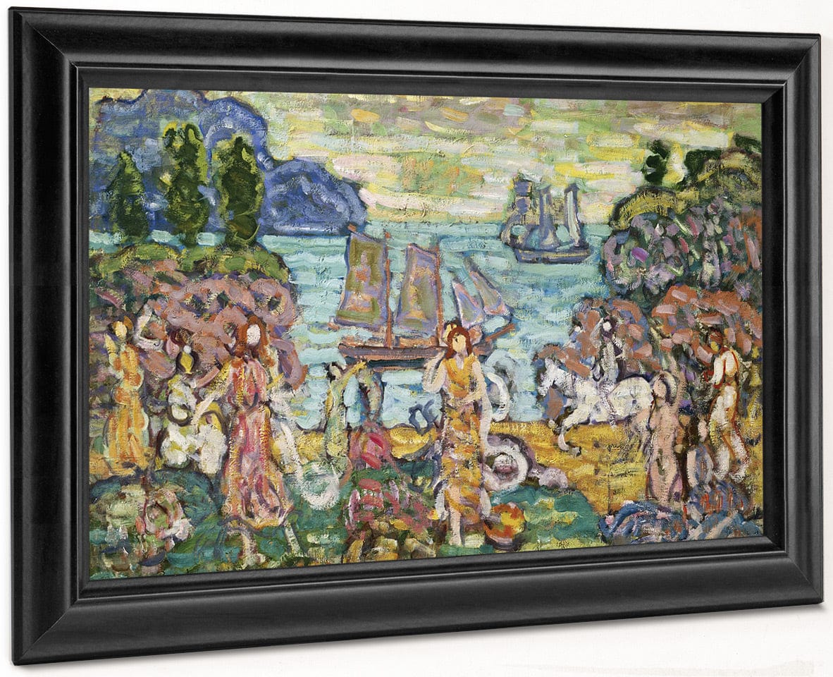 Painting Of A Seaside Scene By Maurice Brazil Prendergast - Image 8