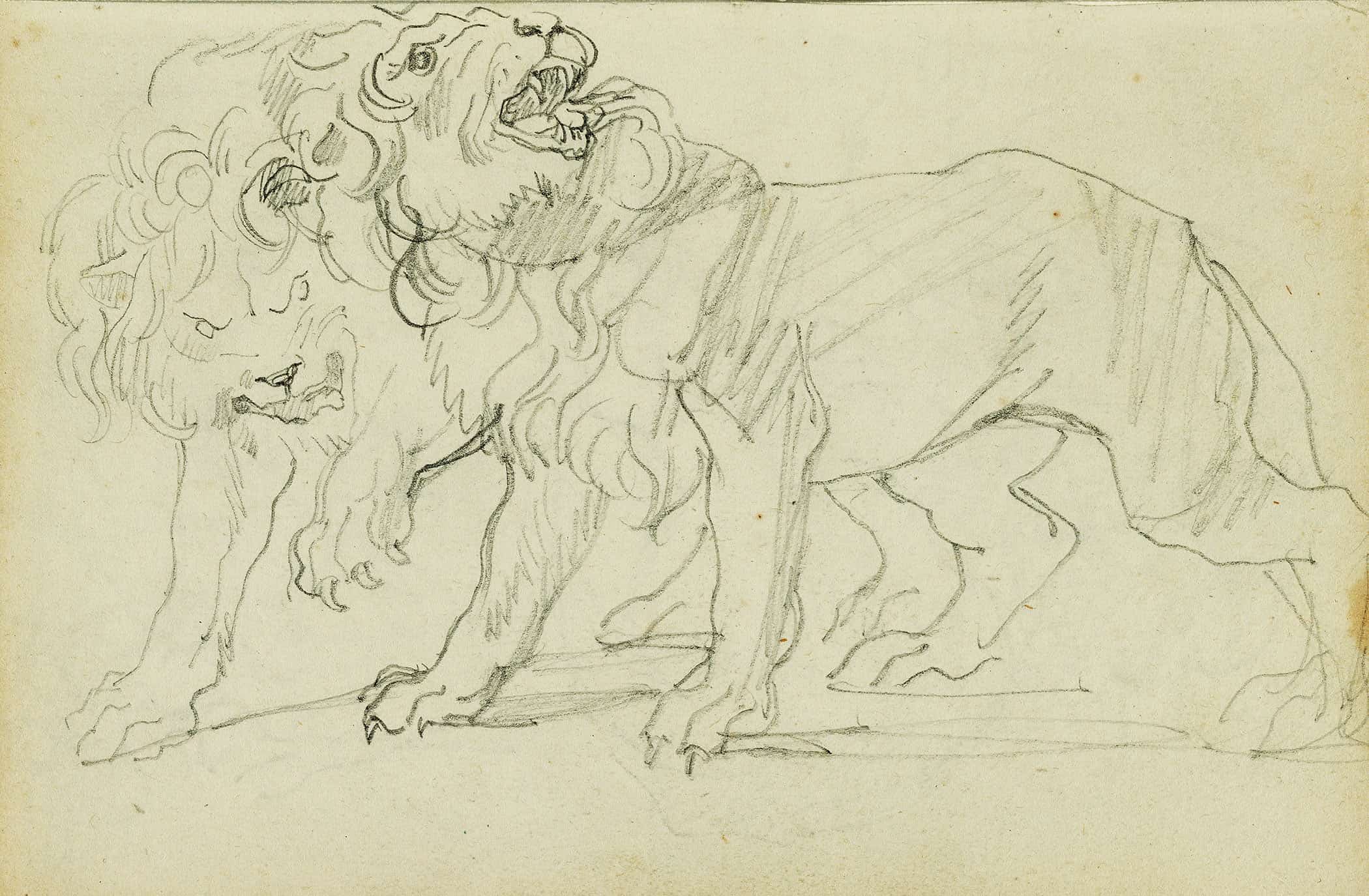 Pair Of Lions by Theodore Gericault - Image 2