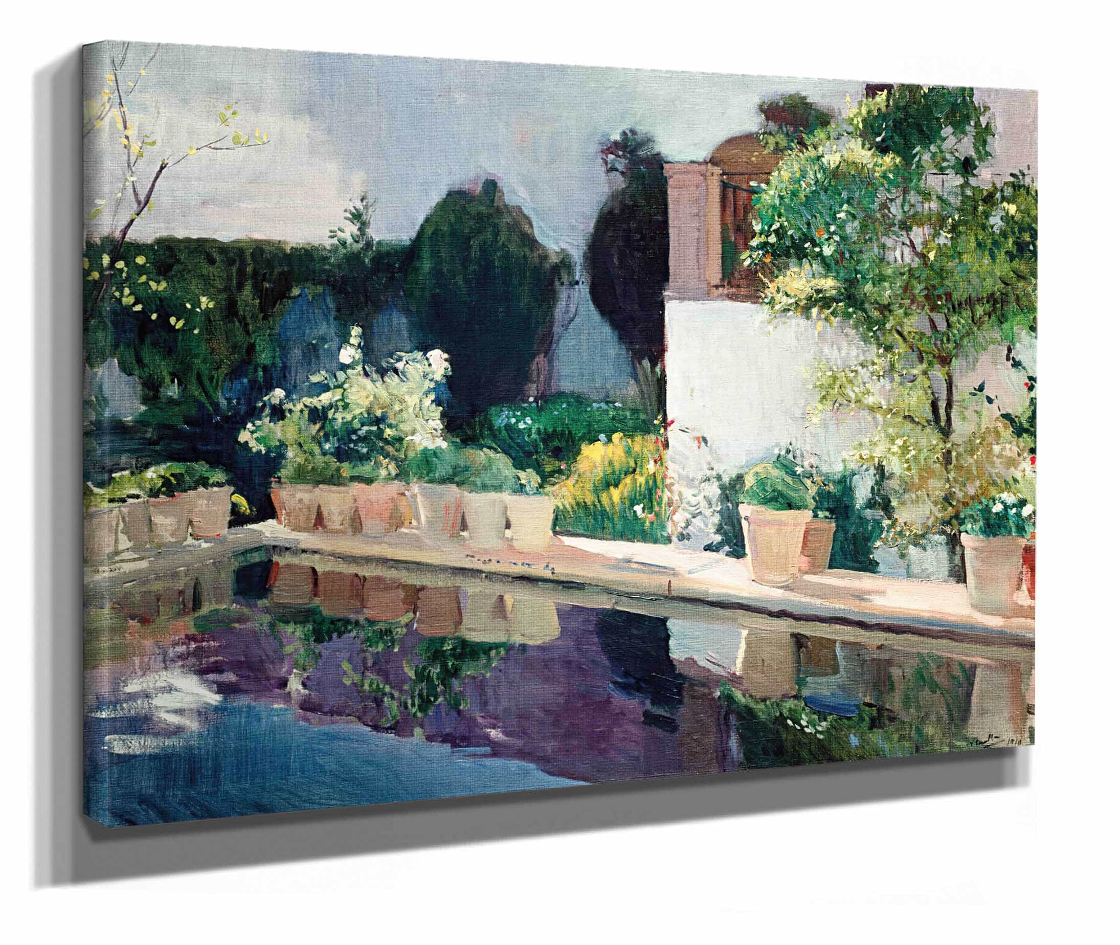 Palace Of Pond Royal Gardens In Seville by Joaquin Sorolla - Image 2