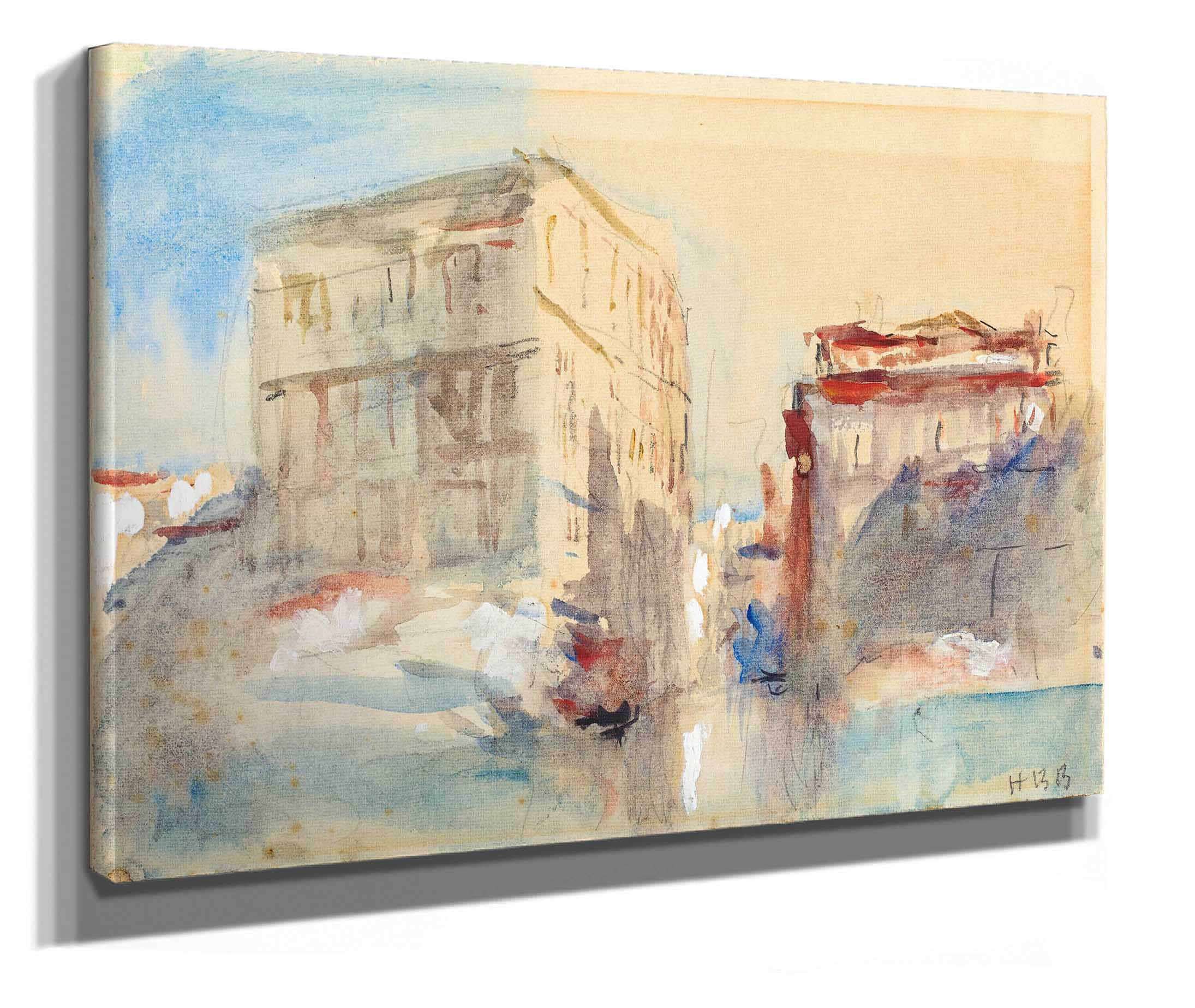Palaces On The Grand Canal In Venice by Hercules Brabazon Brabazon - Image 2