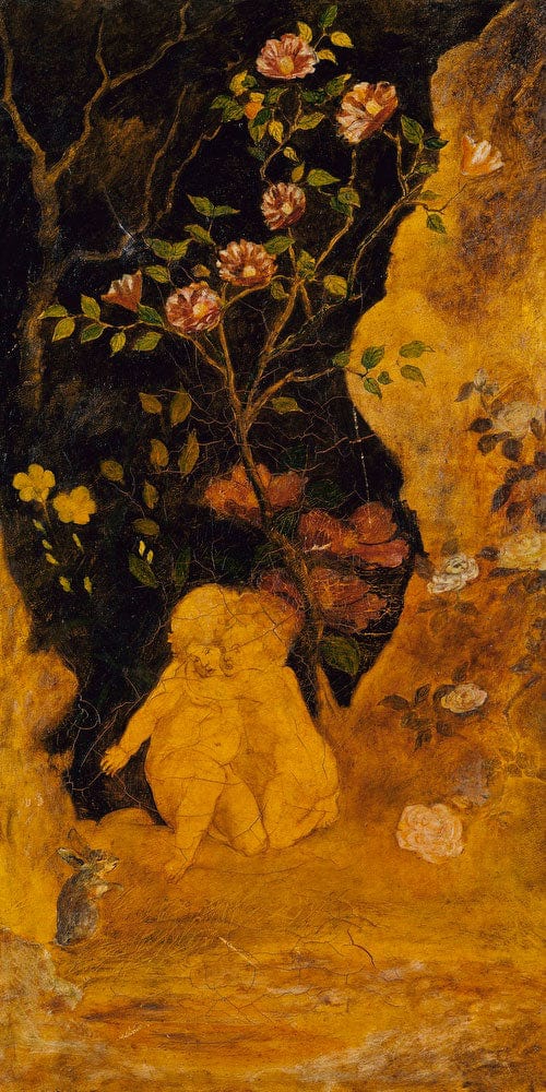 Panel For A Screen Children Frightened By A Rabbit By Albert Pinkhamryder - Image 2