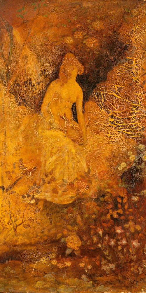 Panel For A Screen Woman With A Deer By Albert Pinkhamryder - Image 2