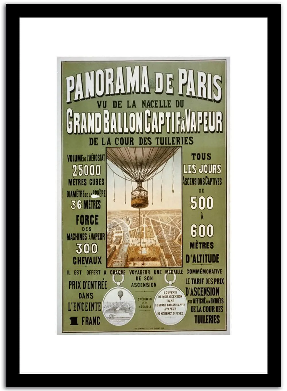 Panorama De Paris Vintage Poster