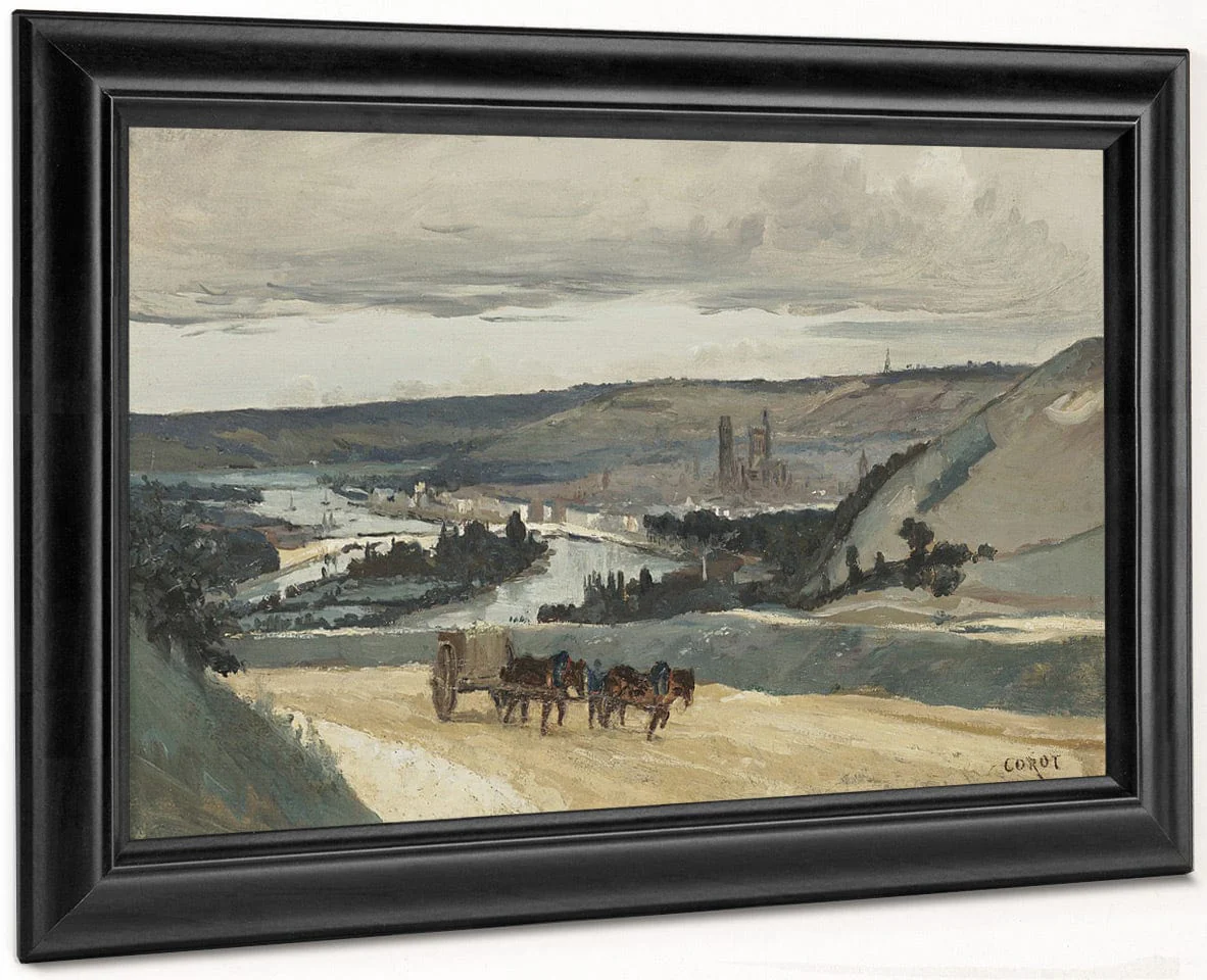 Panoramic View Of Rouen By Jean Baptiste Camille Corot - Image 8