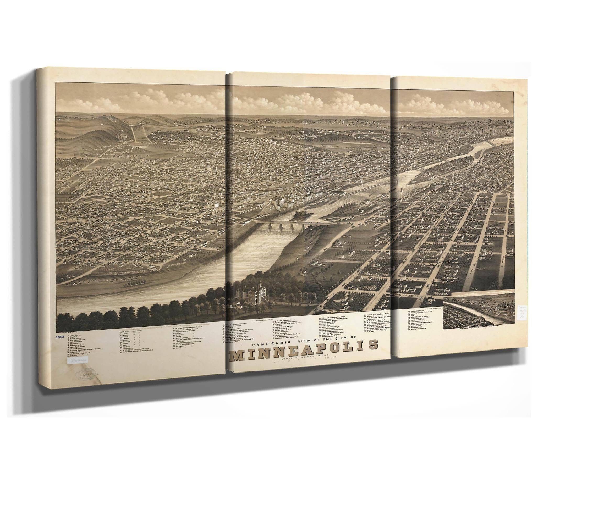 Panoramic View Of The City Of Minneapolis Minnesota 1879 State Of Minnesota - Image 2