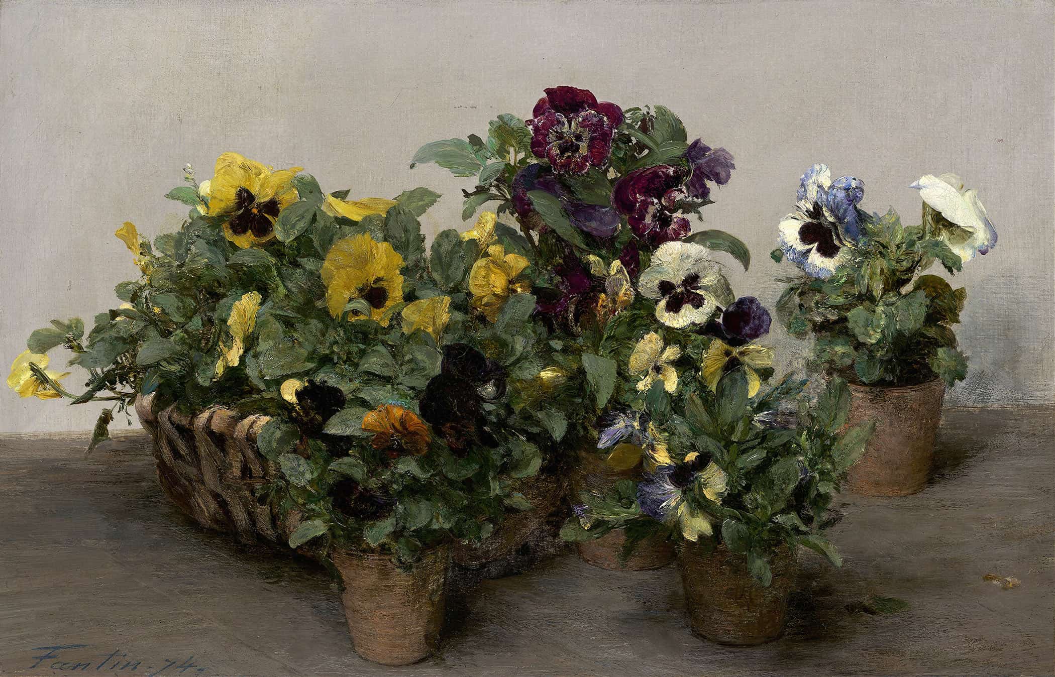 Pansies by Henri Fantin Latour - Image 6