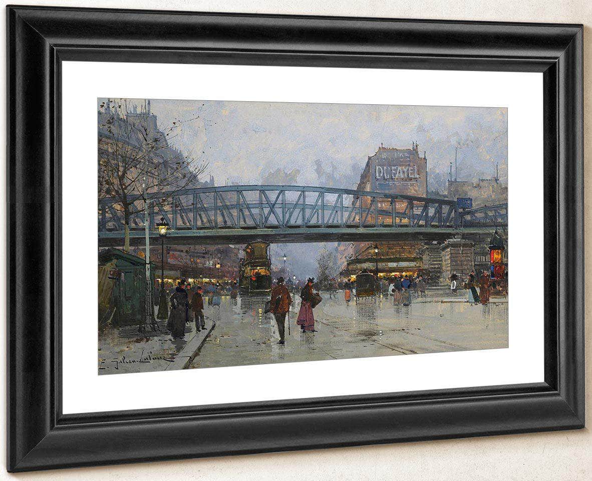 Paris Boulevard De La Chapelle With The Metro Overhead By Eugene Galien Laloue - Image 4
