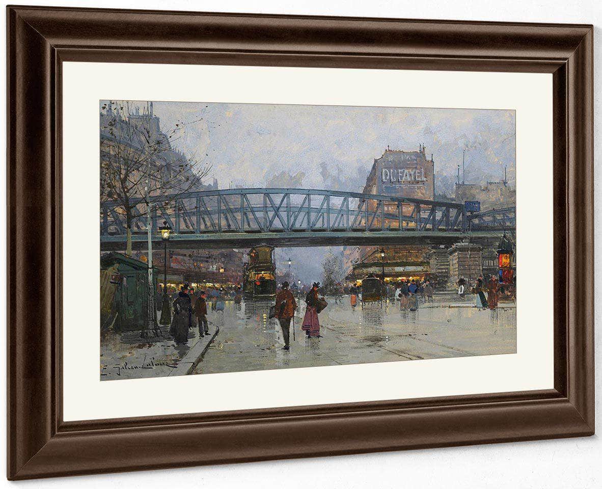 Paris Boulevard De La Chapelle With The Metro Overhead By Eugene Galien Laloue - Image 5