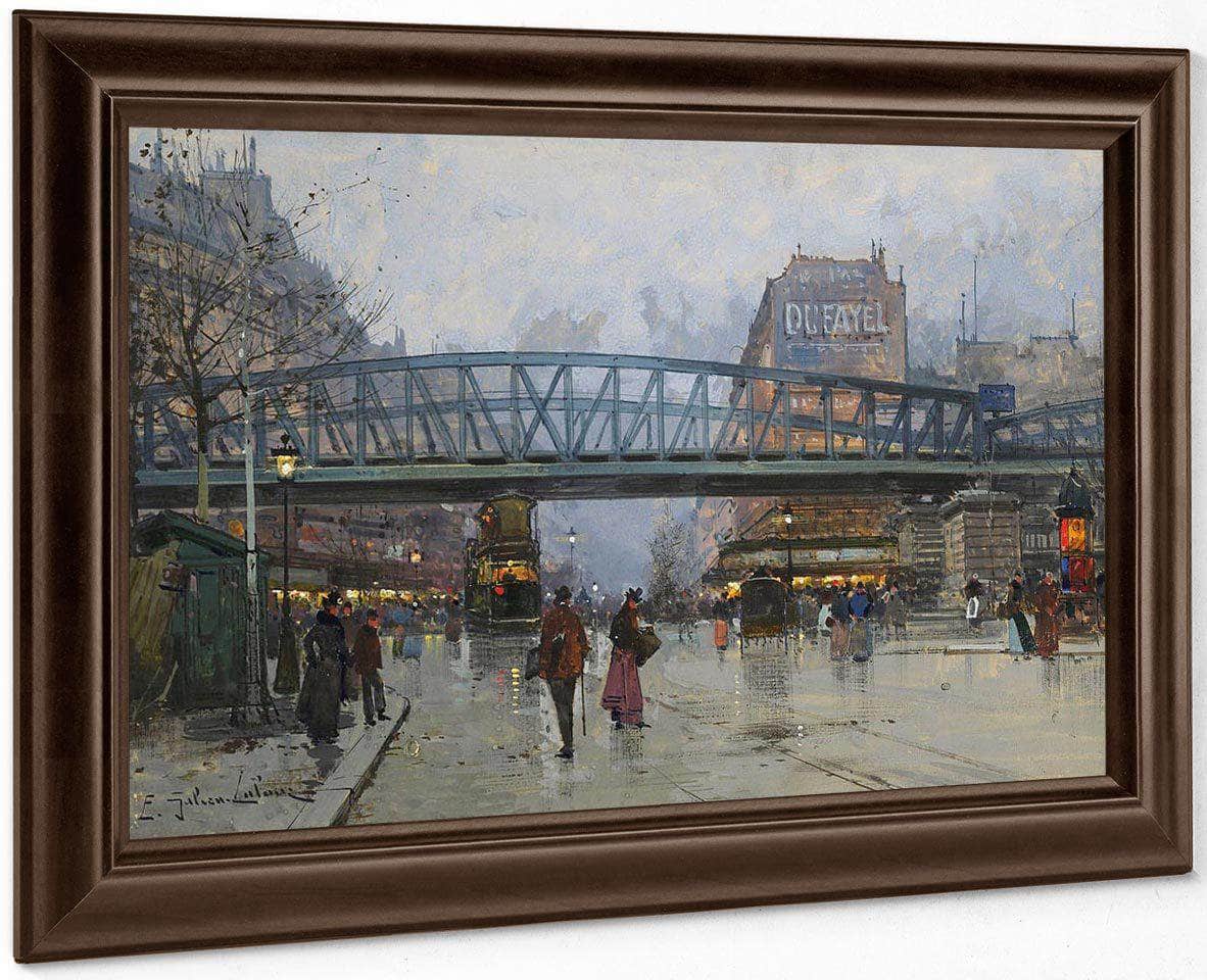 Paris Boulevard De La Chapelle With The Metro Overhead By Eugene Galien Laloue - Image 6