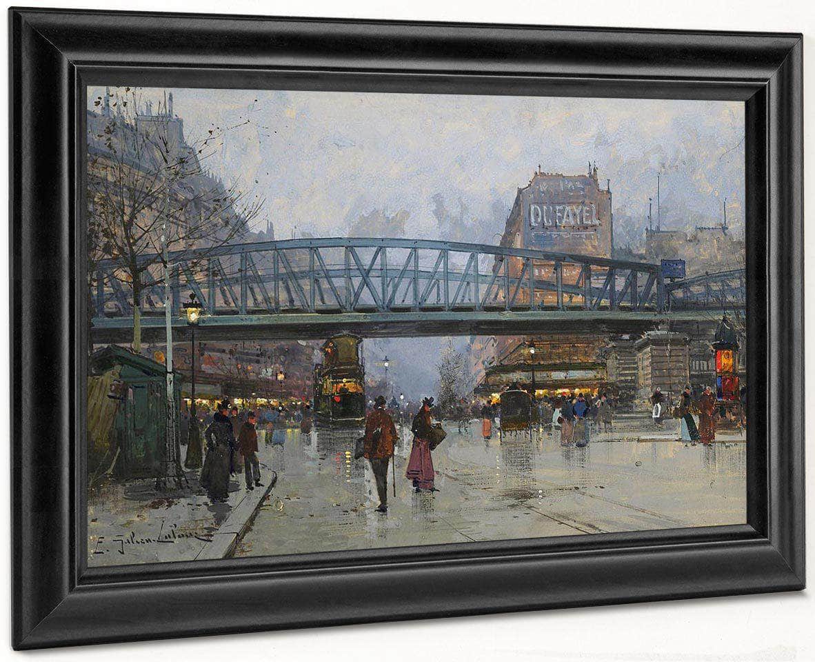 Paris Boulevard De La Chapelle With The Metro Overhead By Eugene Galien Laloue - Image 8