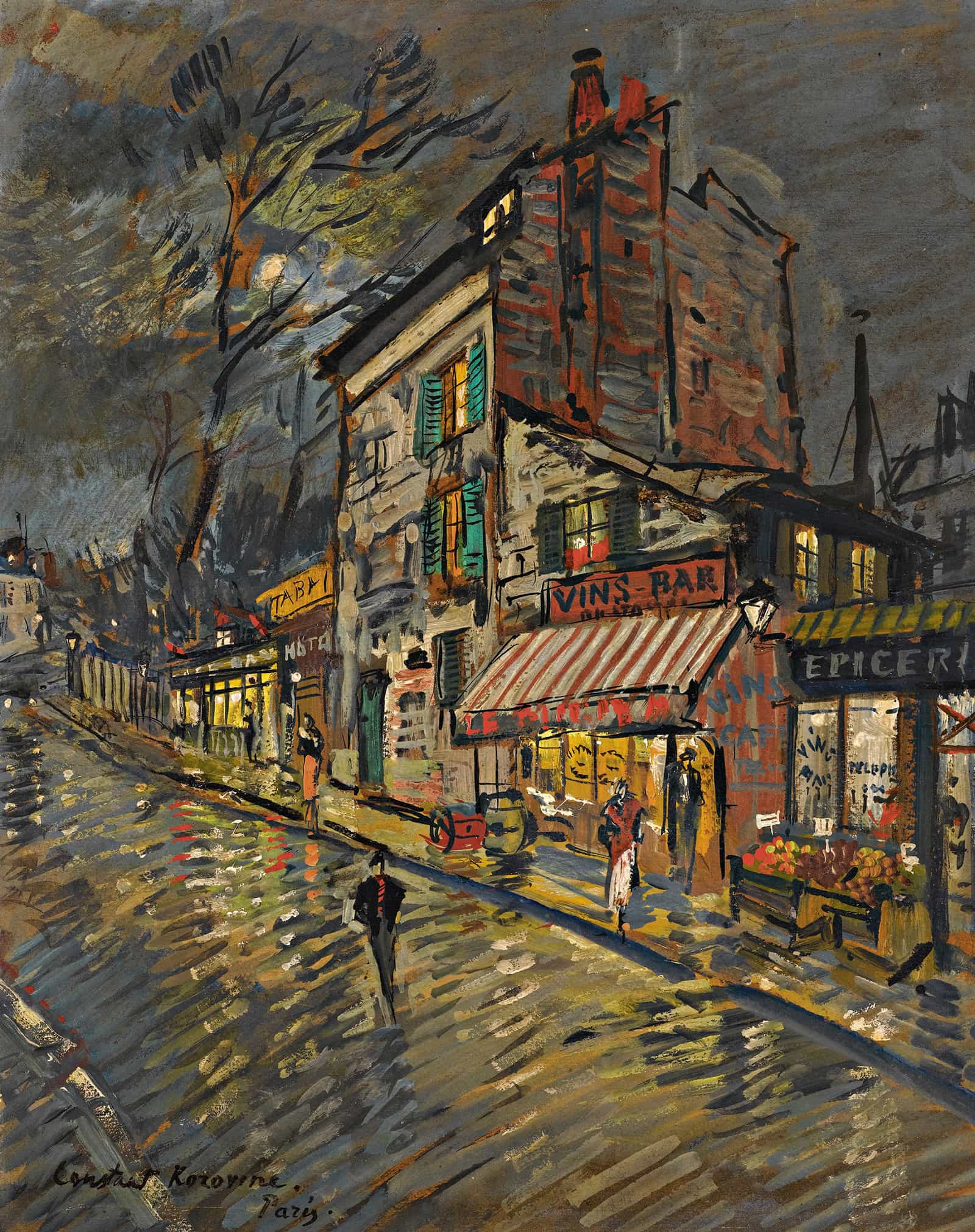 Paris By Night by Konstantin Alexeevich Korovin