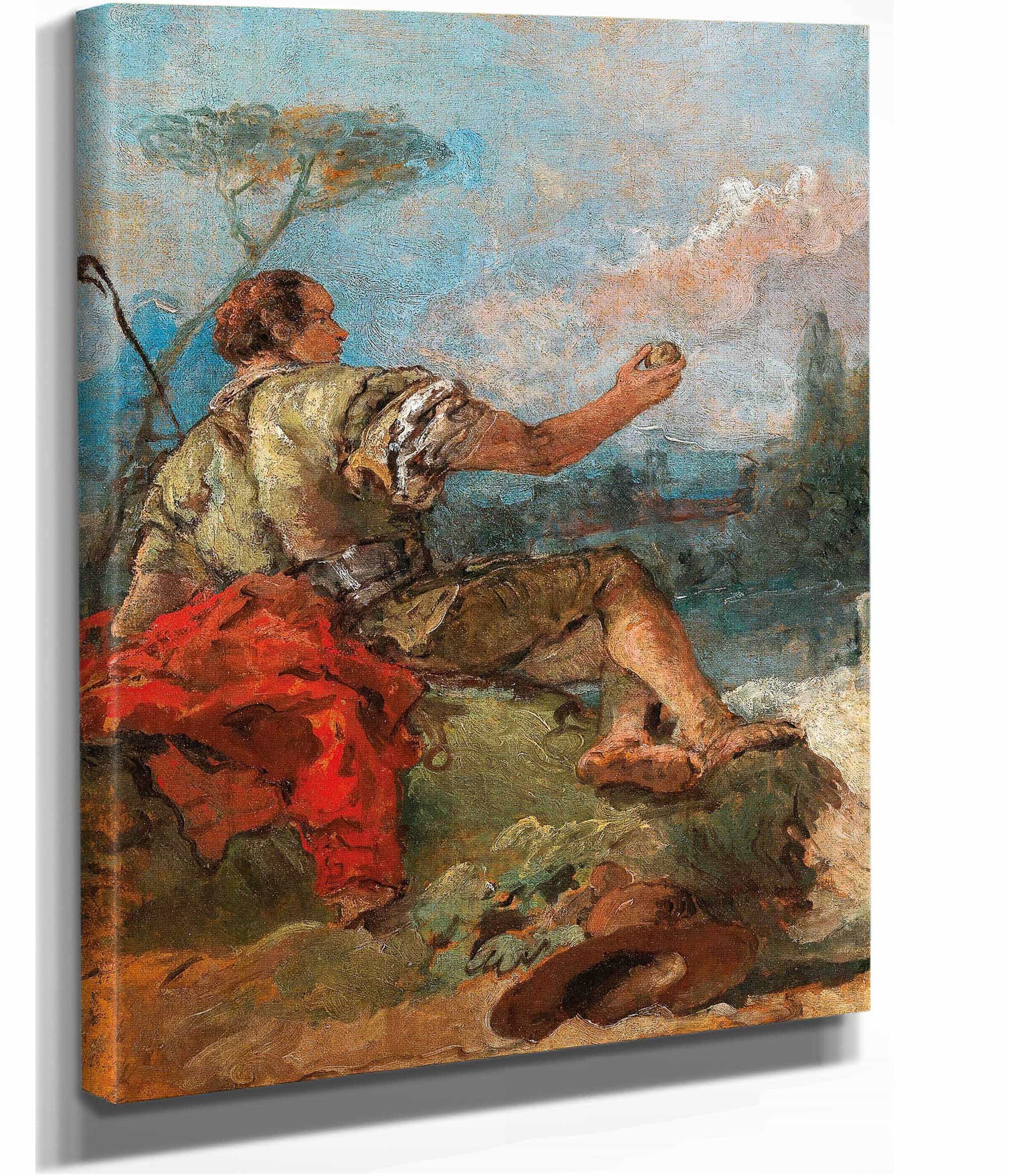 Paris Holding An Apple by Giovanni Domenico Tiepolo - Image 2