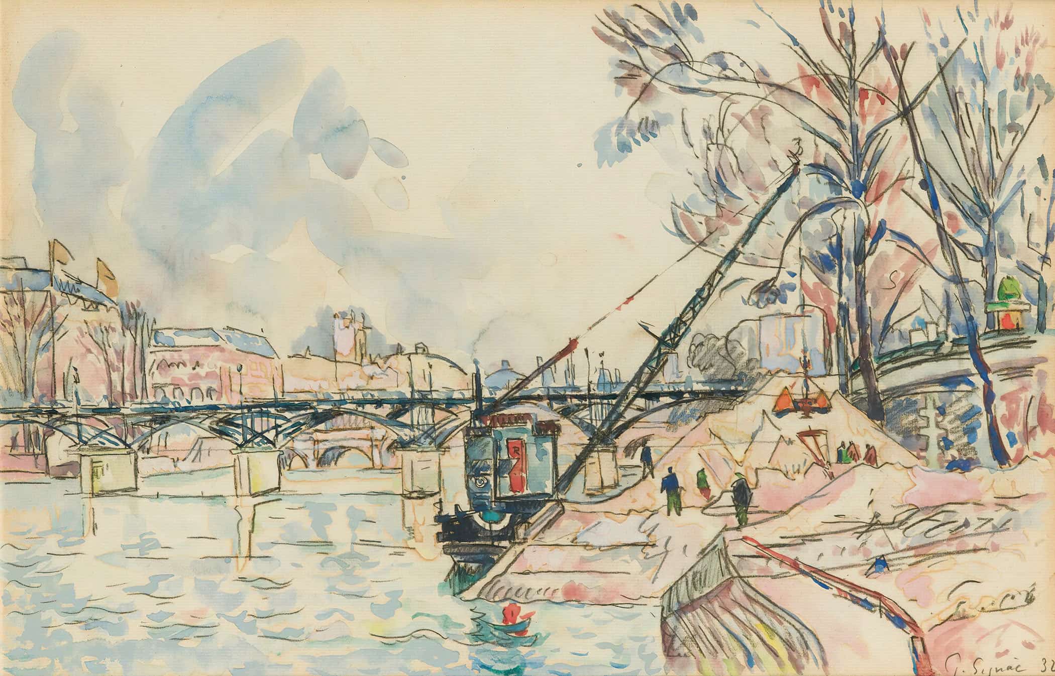 Paris La Seine Au Pont Des Arts by Paul Signac - Image 2
