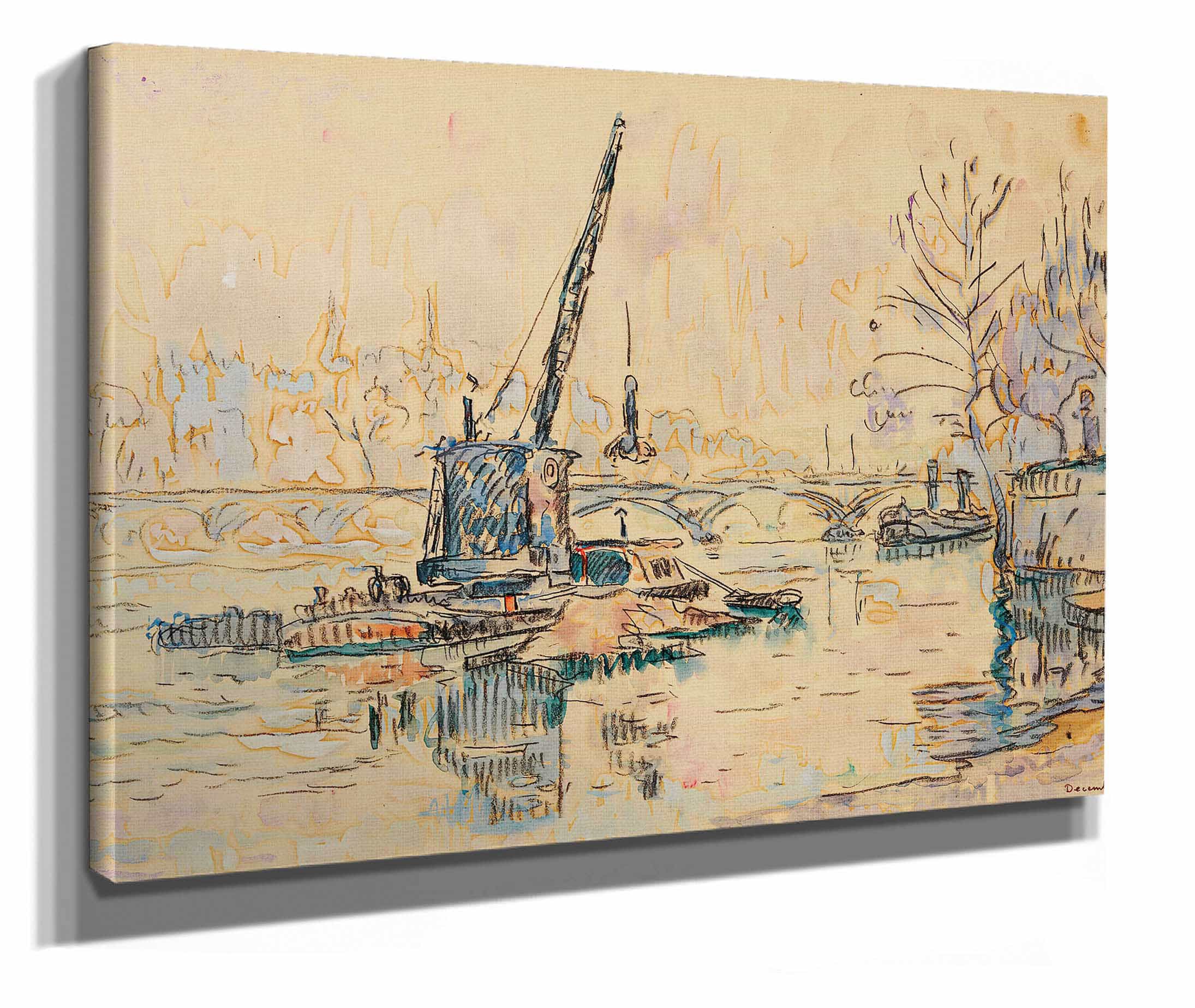 Paris La Seine Au Quai Malaquais The Crane by Paul Signac - Image 2