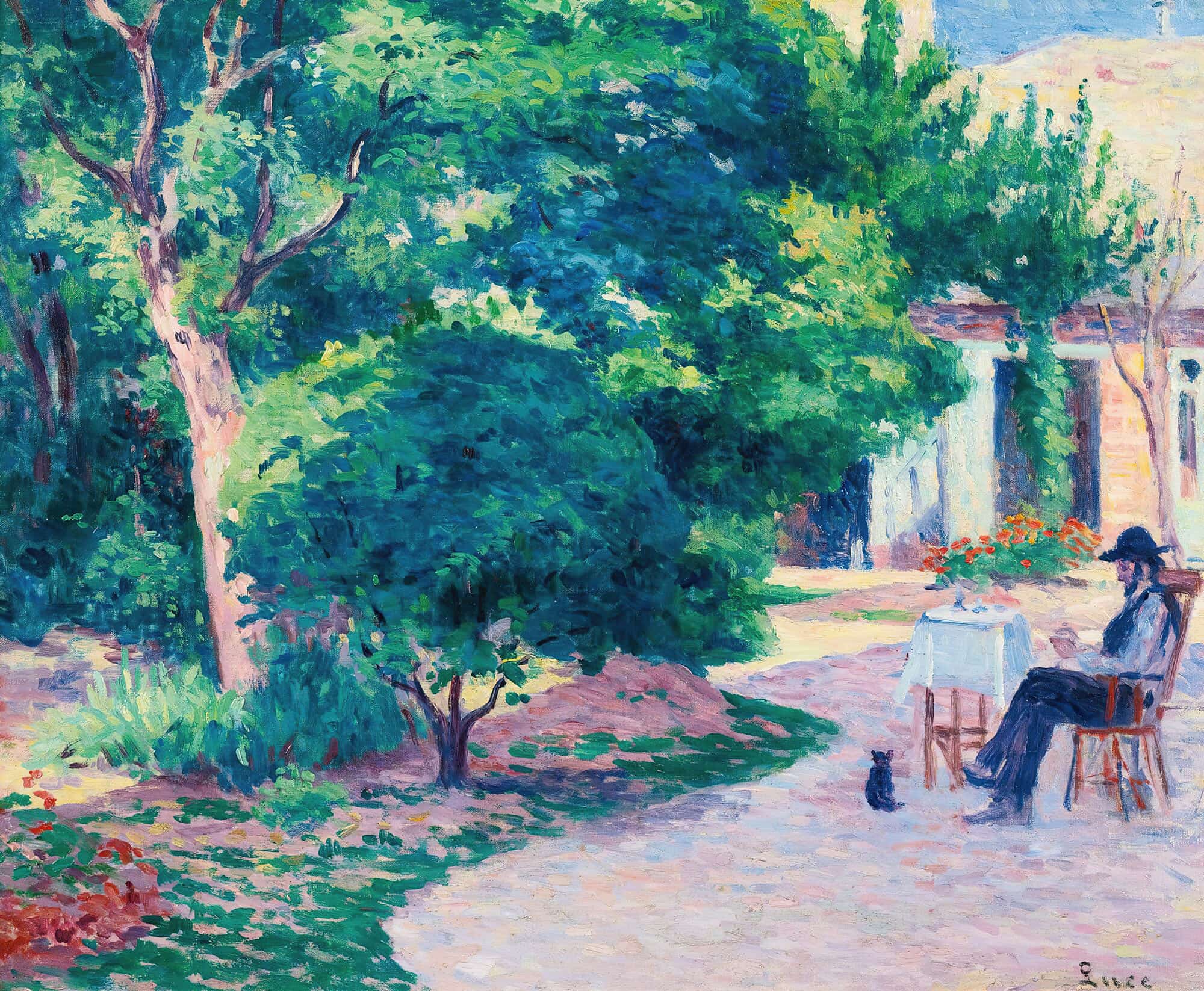 Paris Le Jardin Dalexandre Charpentier Au Hameau Boileau by Maximilien Luce