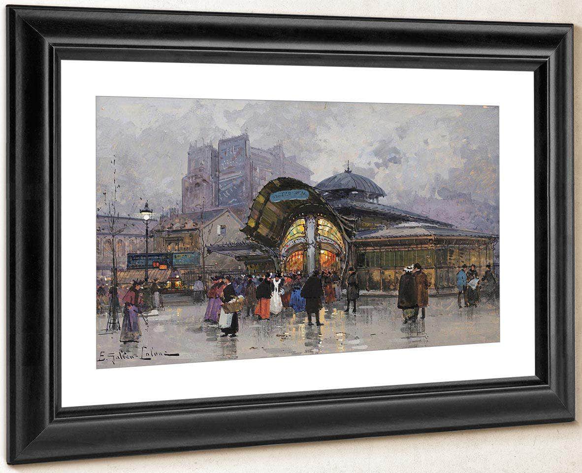 Paris Les Halles By Eugene Galien Laloue - Image 4