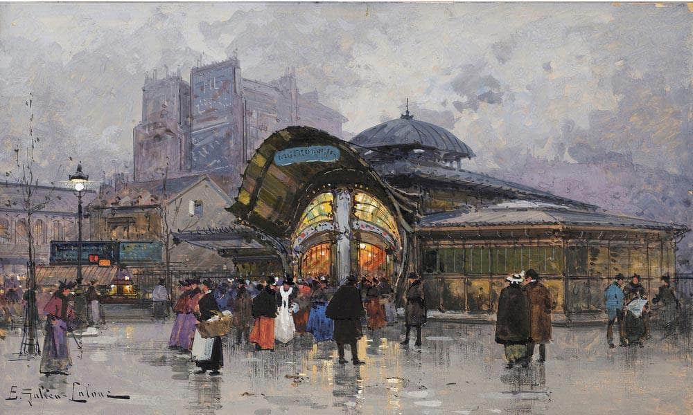 Paris Les Halles By Eugene Galien Laloue - Image 7