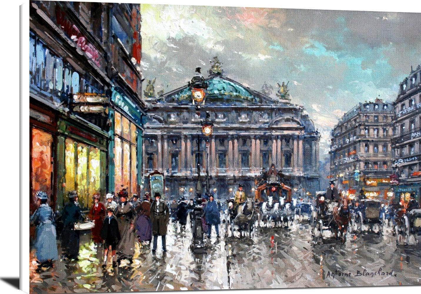 Paris L'opera Painting Antoine Blanchard Canvas Art