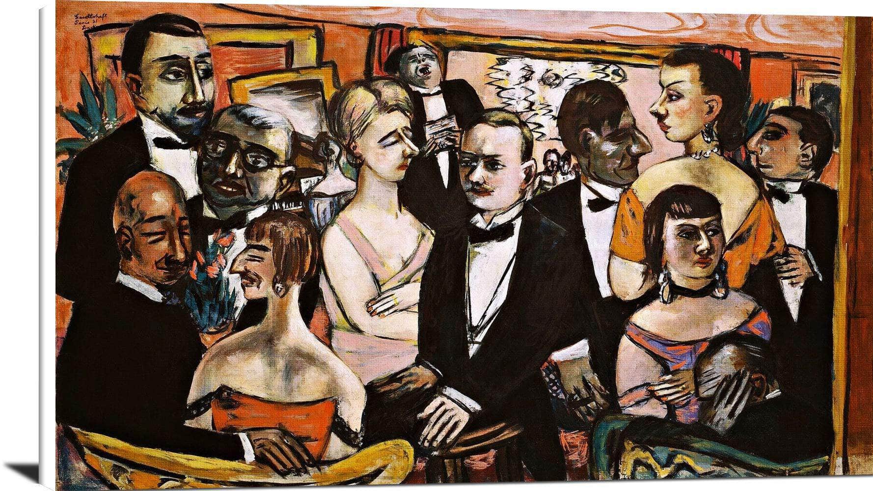 Paris Society Painting Max Beckmann Canvas Art