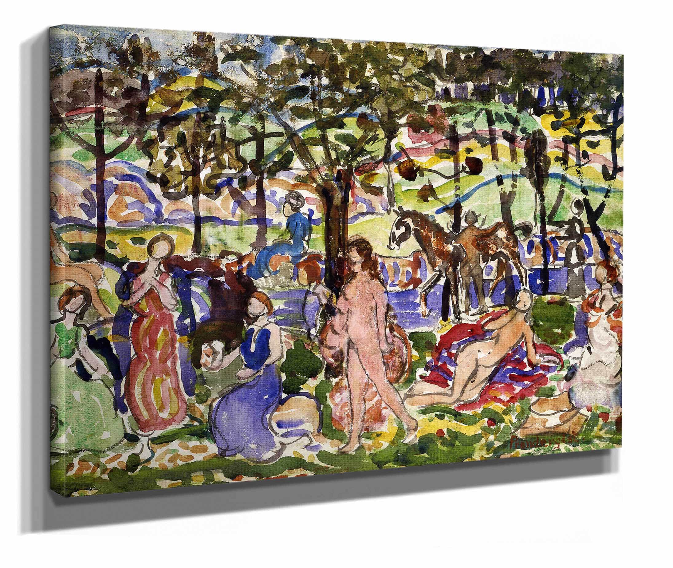 Park Scene by Maurice Prendergast - Image 3