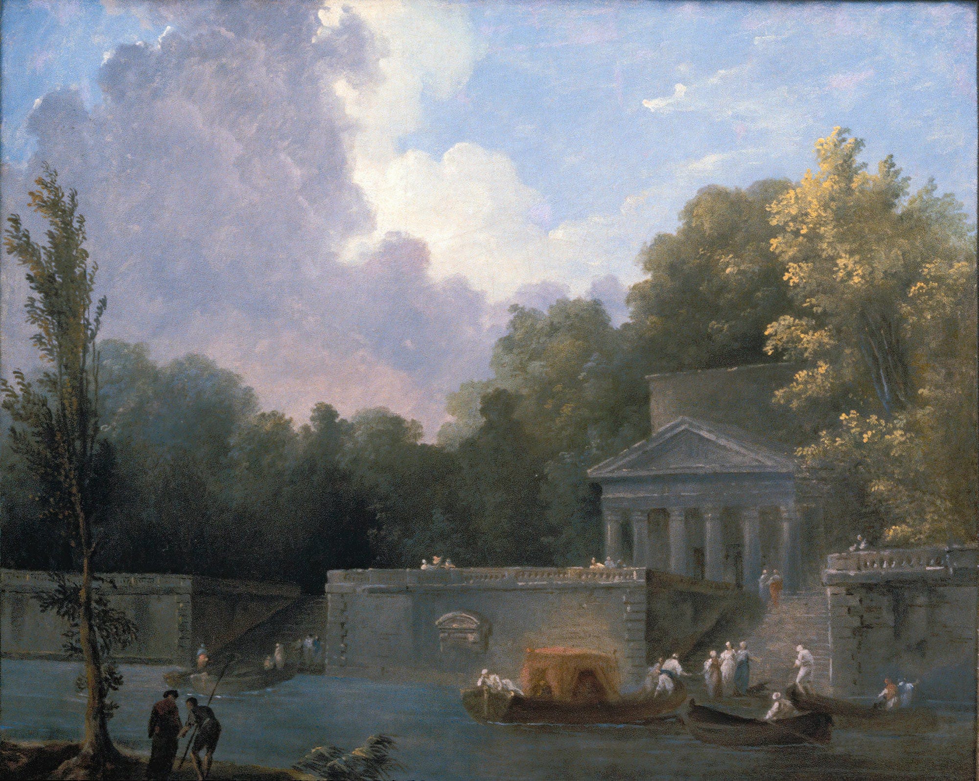 Park Scene Th Century by Hubert Robert