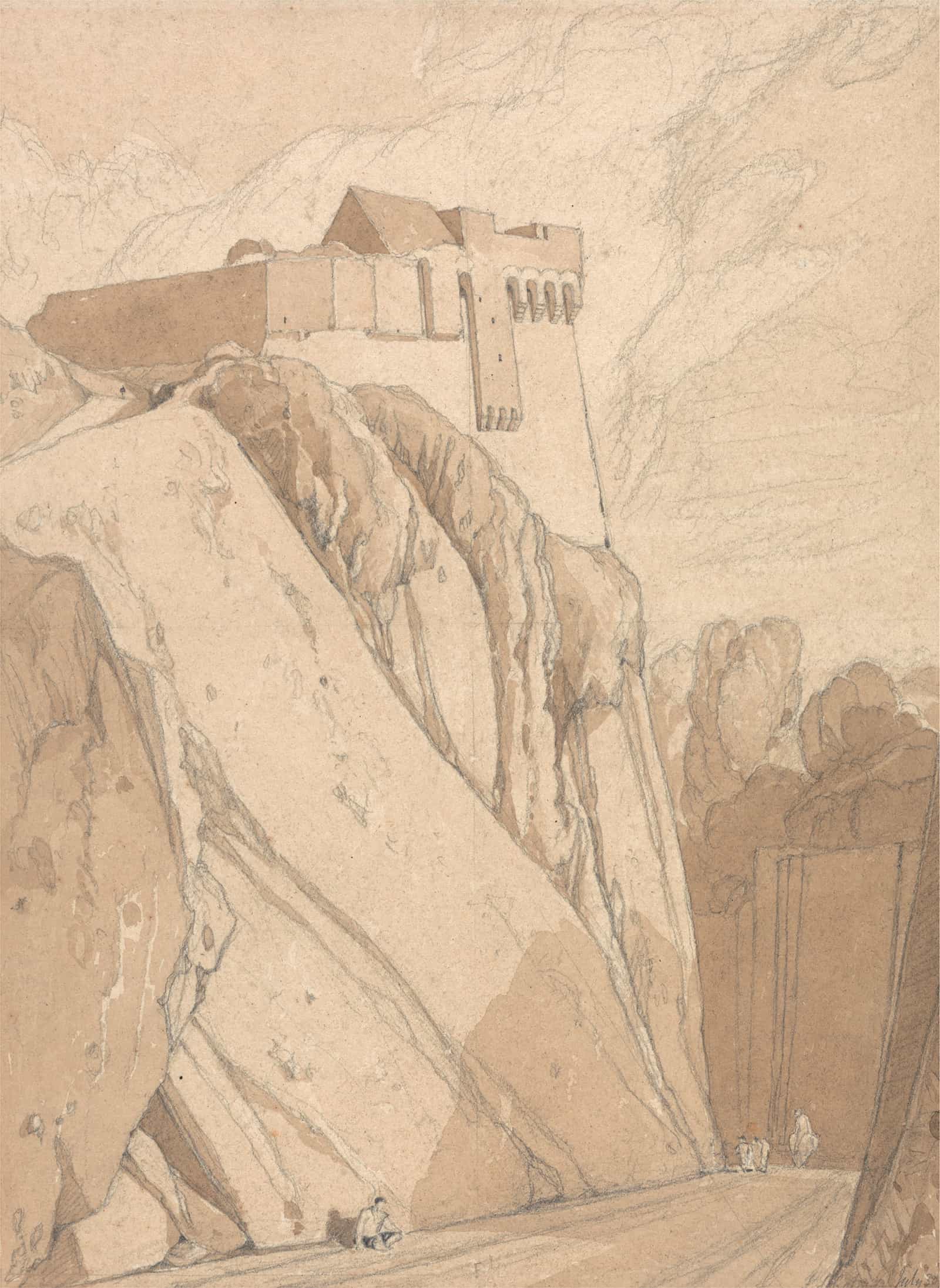 Part Of The Old Fortifications At Saint Lo Normandy by John Sell Cotman - Image 2