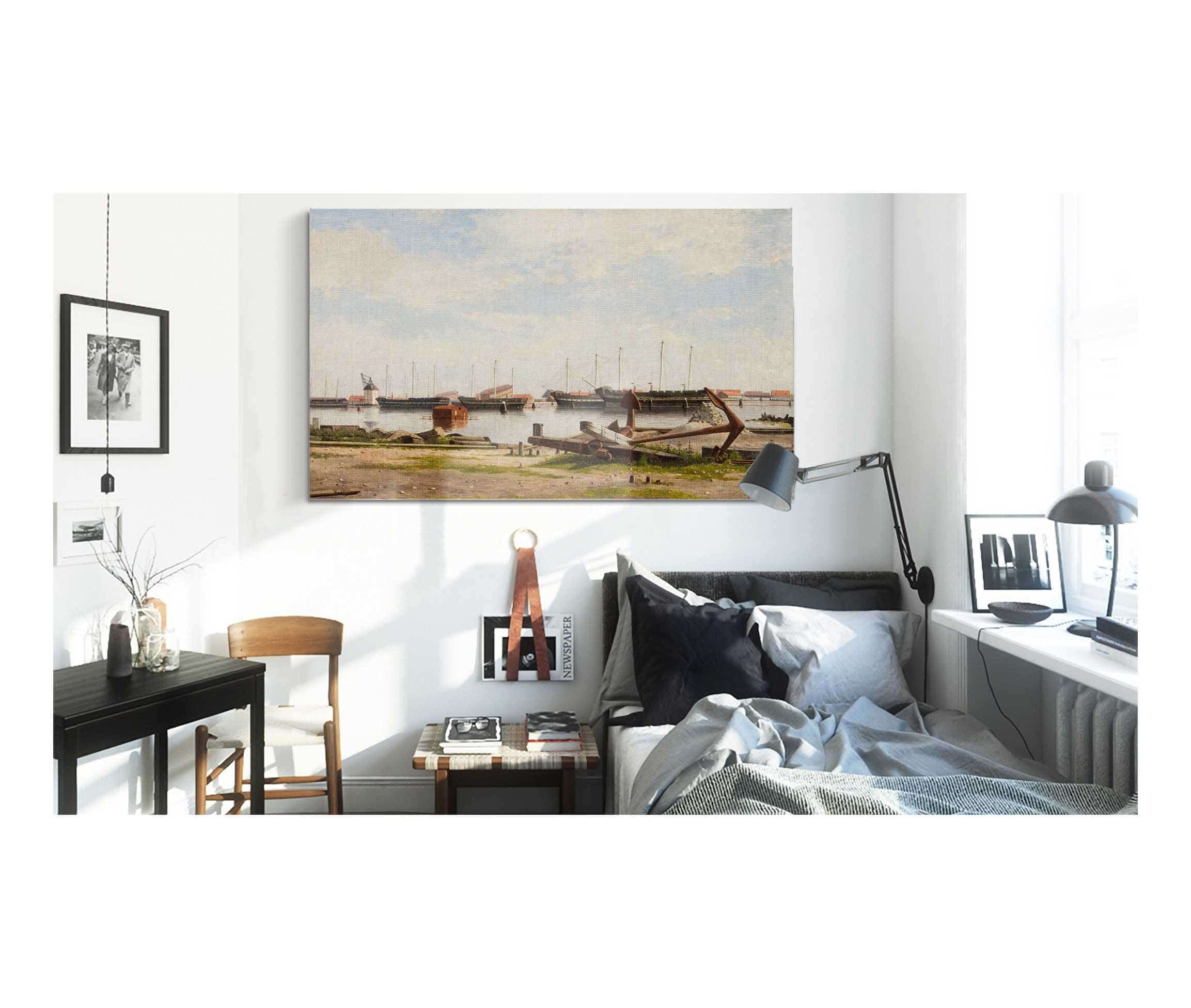 Parti Af Nyholm Med Kranen Og Nogle Krigsskibe by Christoffer Wilhelm Eckersberg - Image 3