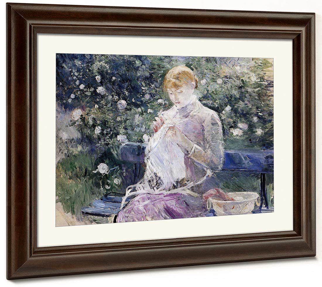 Pasie Sewing In Bougivals Garden 1881 Oil On Canvas 100X81Cm Musee Des Beaux Arts France By Berthe Morisot - Image 5