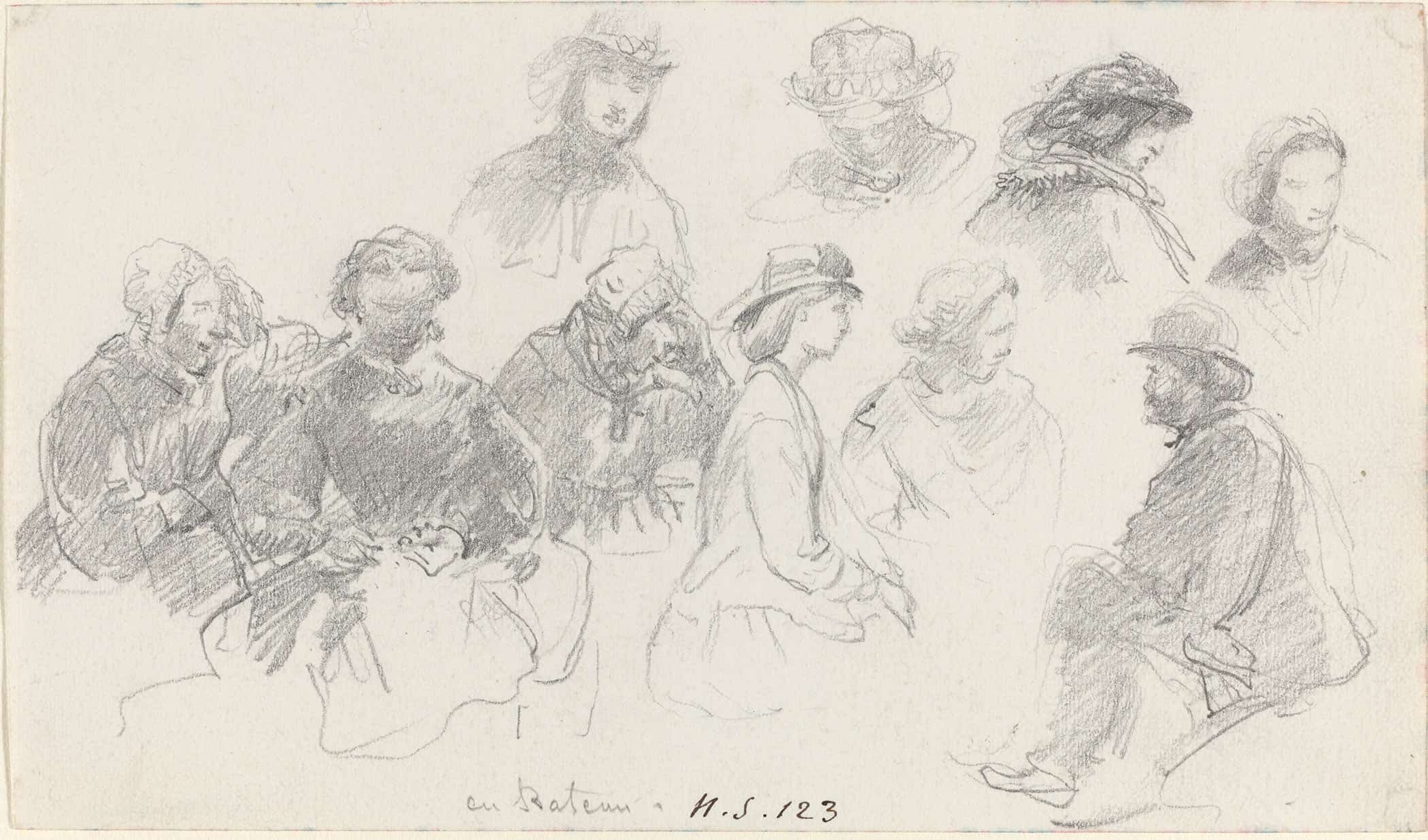 Passengers On Shipboard by Eugene Boudin - Image 2