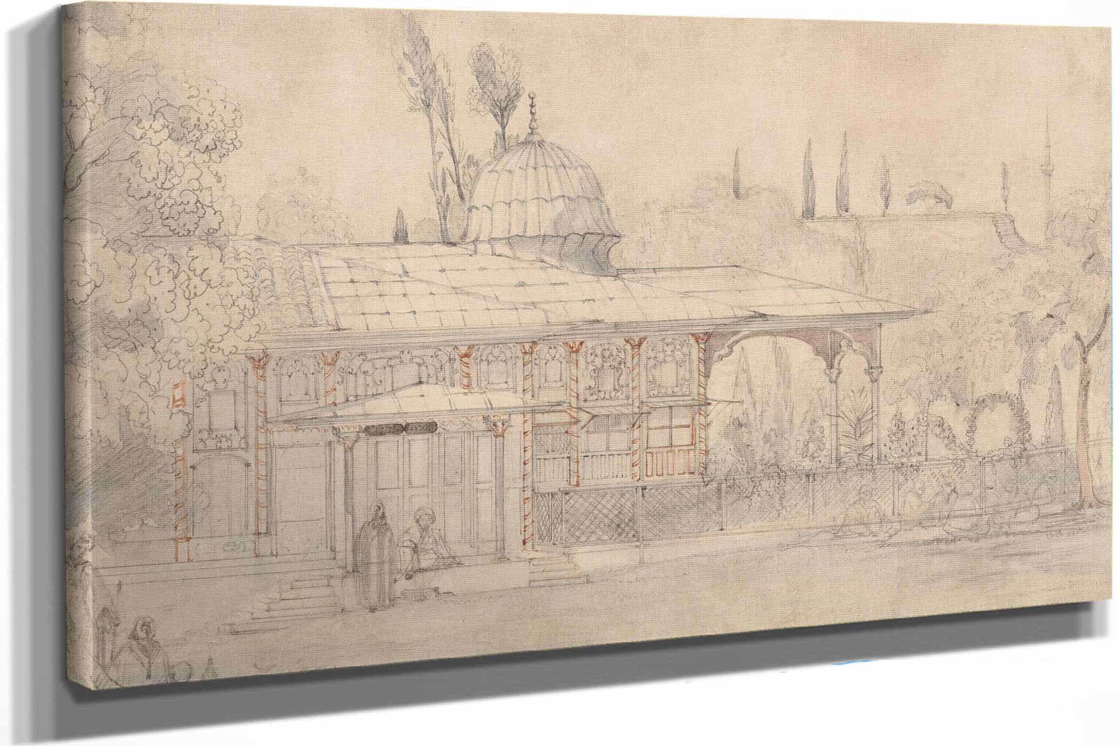 Pavilion Near A Mosque Recto S by Felix Ziem