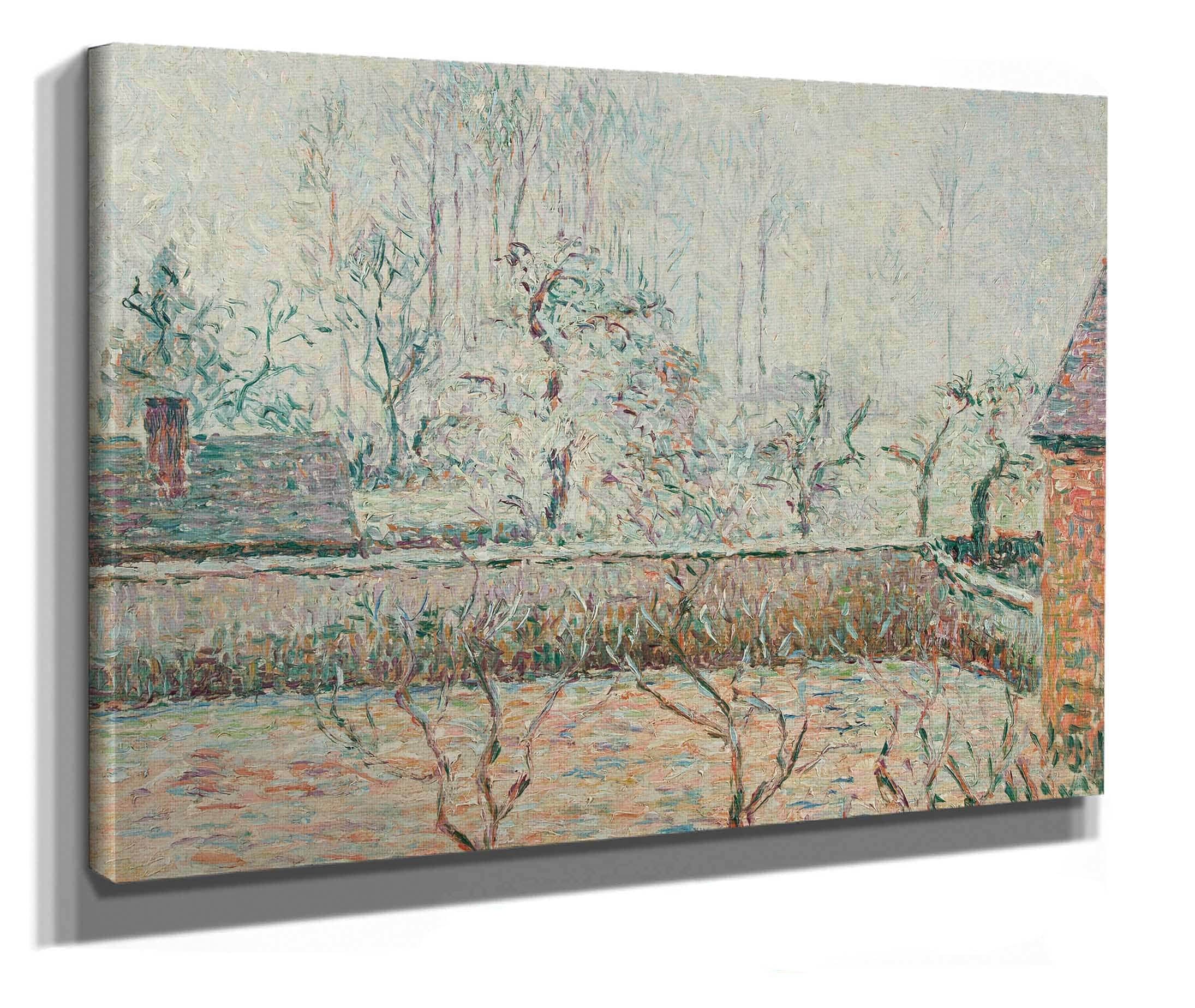 Paysage Avec Maisons Et Mur De Cloture Givre Et Brume Eragny by Camille Pissarro - Image 2