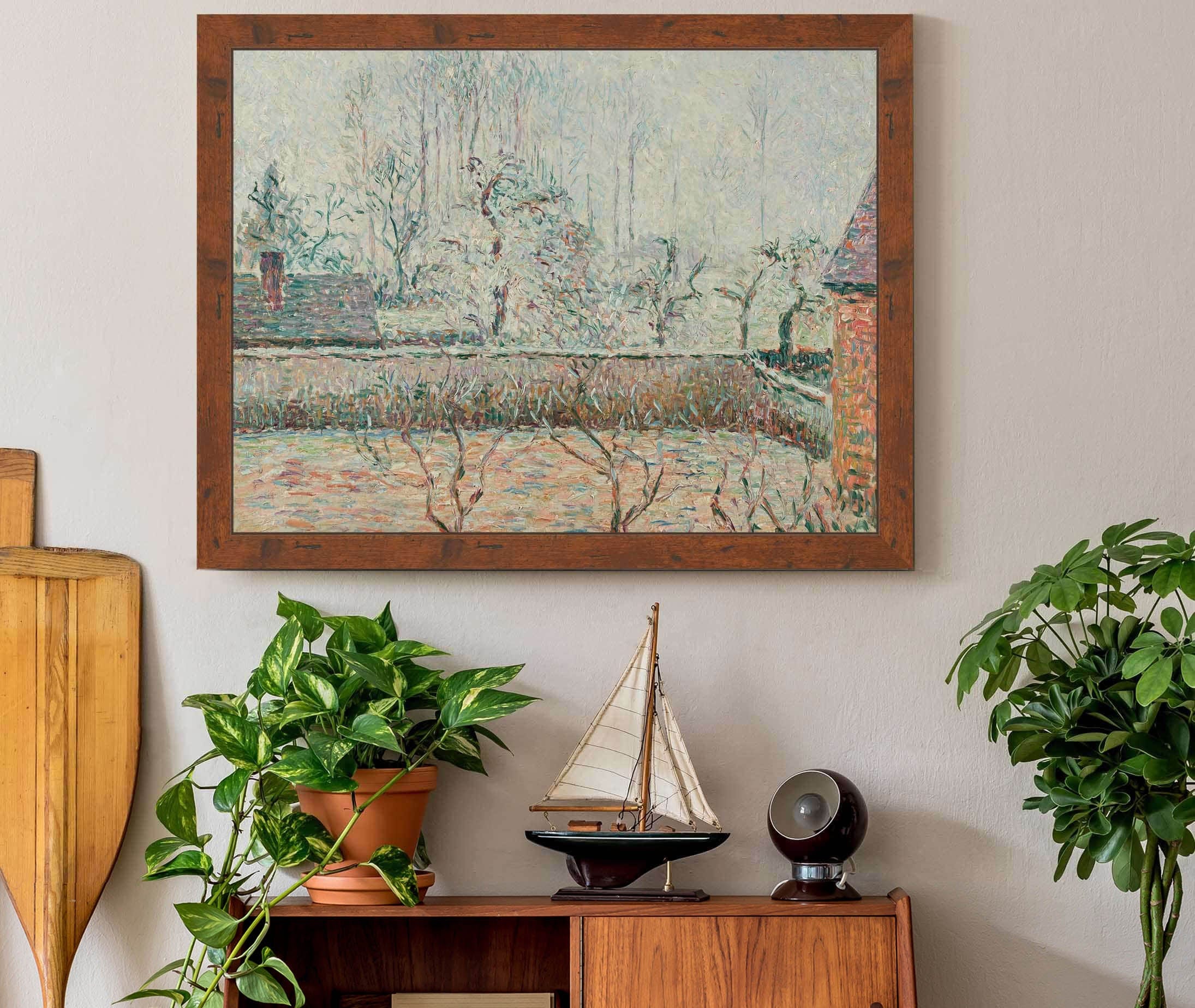 Paysage Avec Maisons Et Mur De Cloture Givre Et Brume Eragny by Camille Pissarro - Image 3