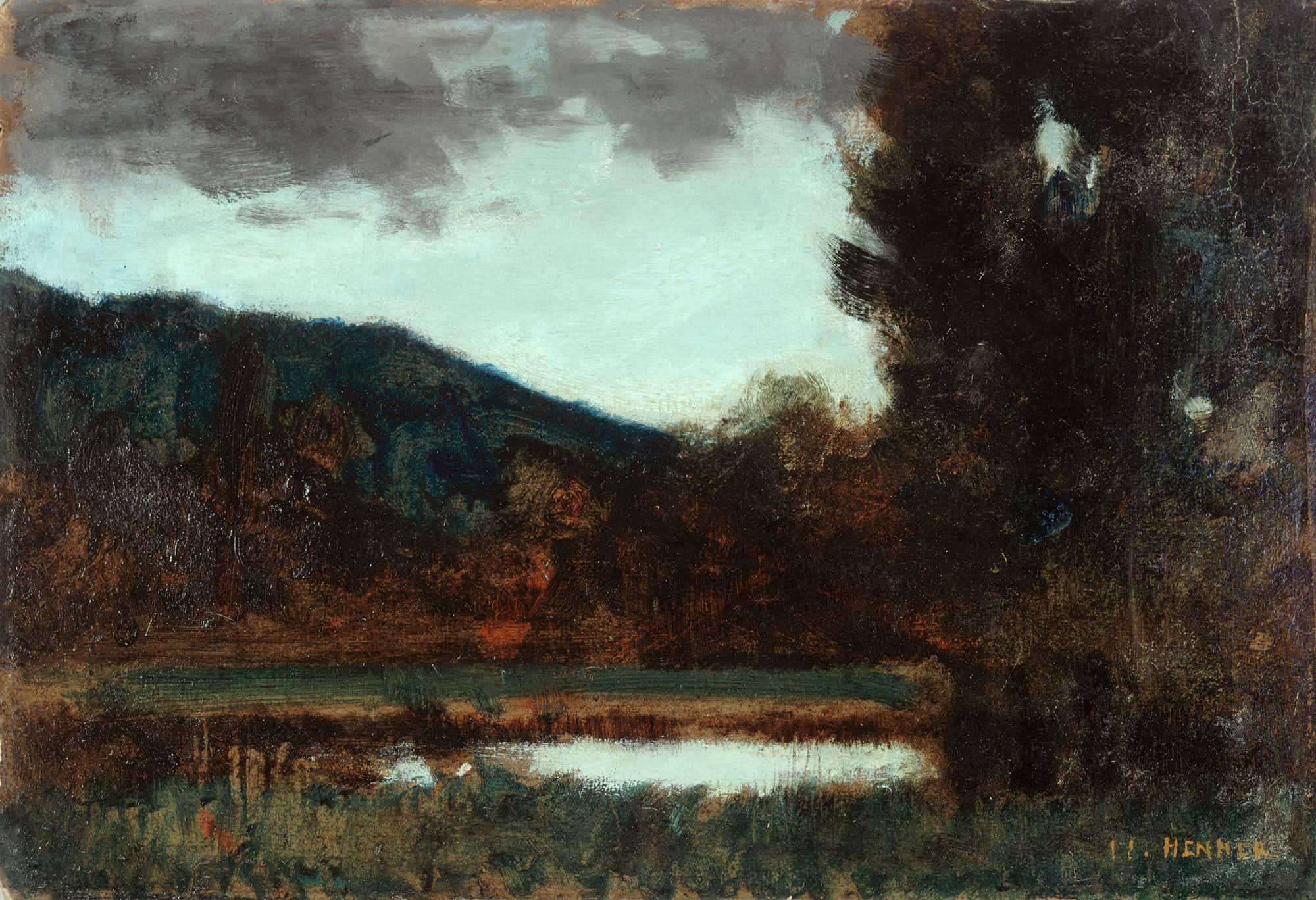 Paysage Dalsace Crepuscule by Jean Jacques Henner