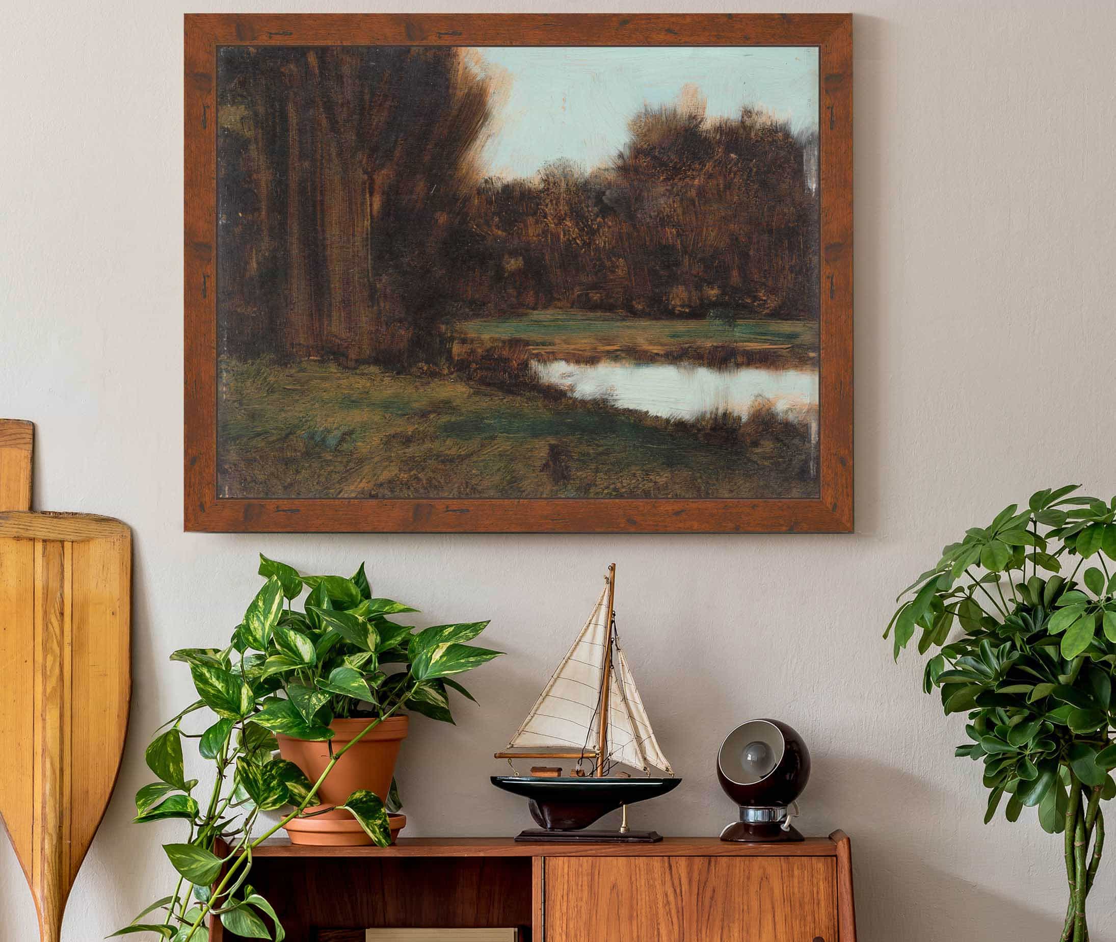 Paysage Dalsace Une Mare by Jean Jacques Henner - Image 3