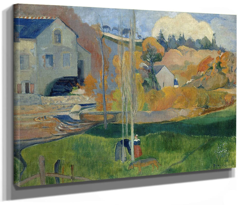 Paysage De Bretagne Le Moulin David By Paul Gauguin