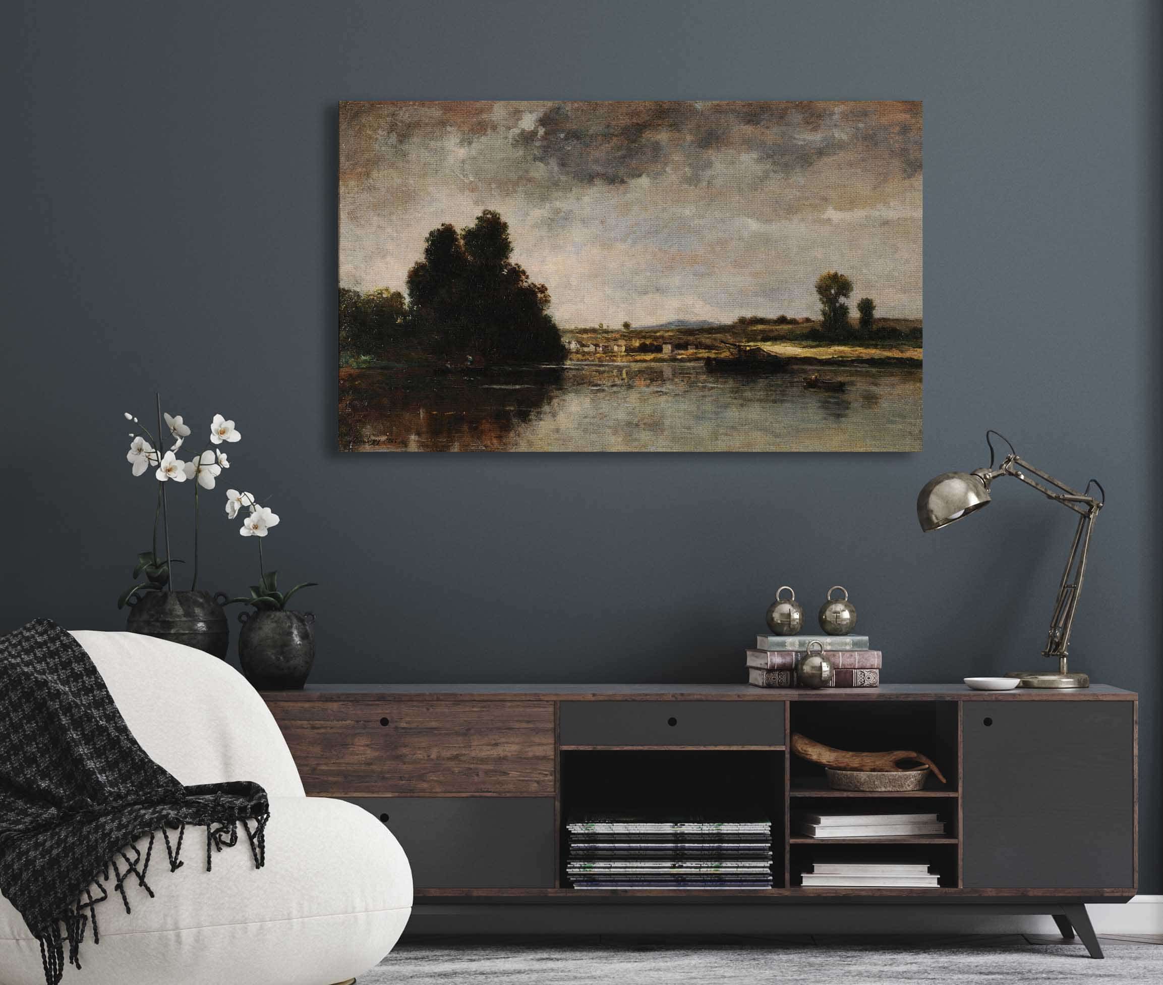 Paysage Par Temps Dorage by Charles Francois Daubigny - Image 5