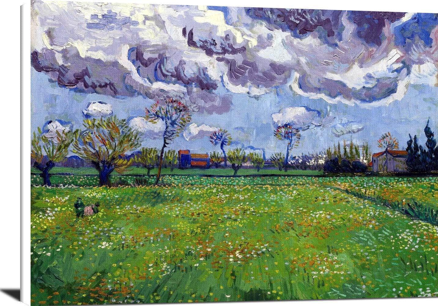 Paysage Sous Un Ciel Mouvemente Painting Vincent Van Gogh Canvas Art