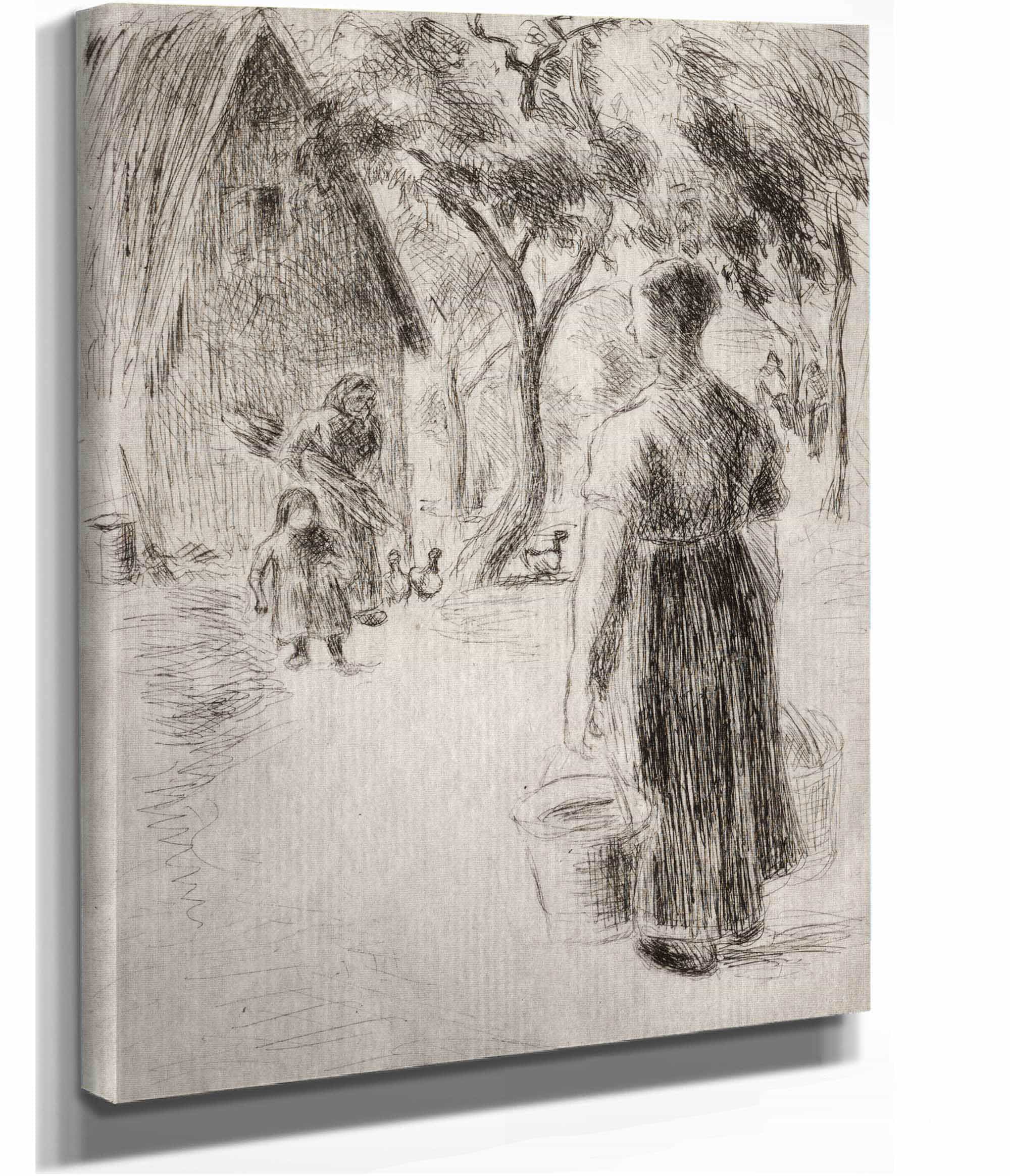 Paysanne Portant Des Seaux by Camille Pissarro - Image 2