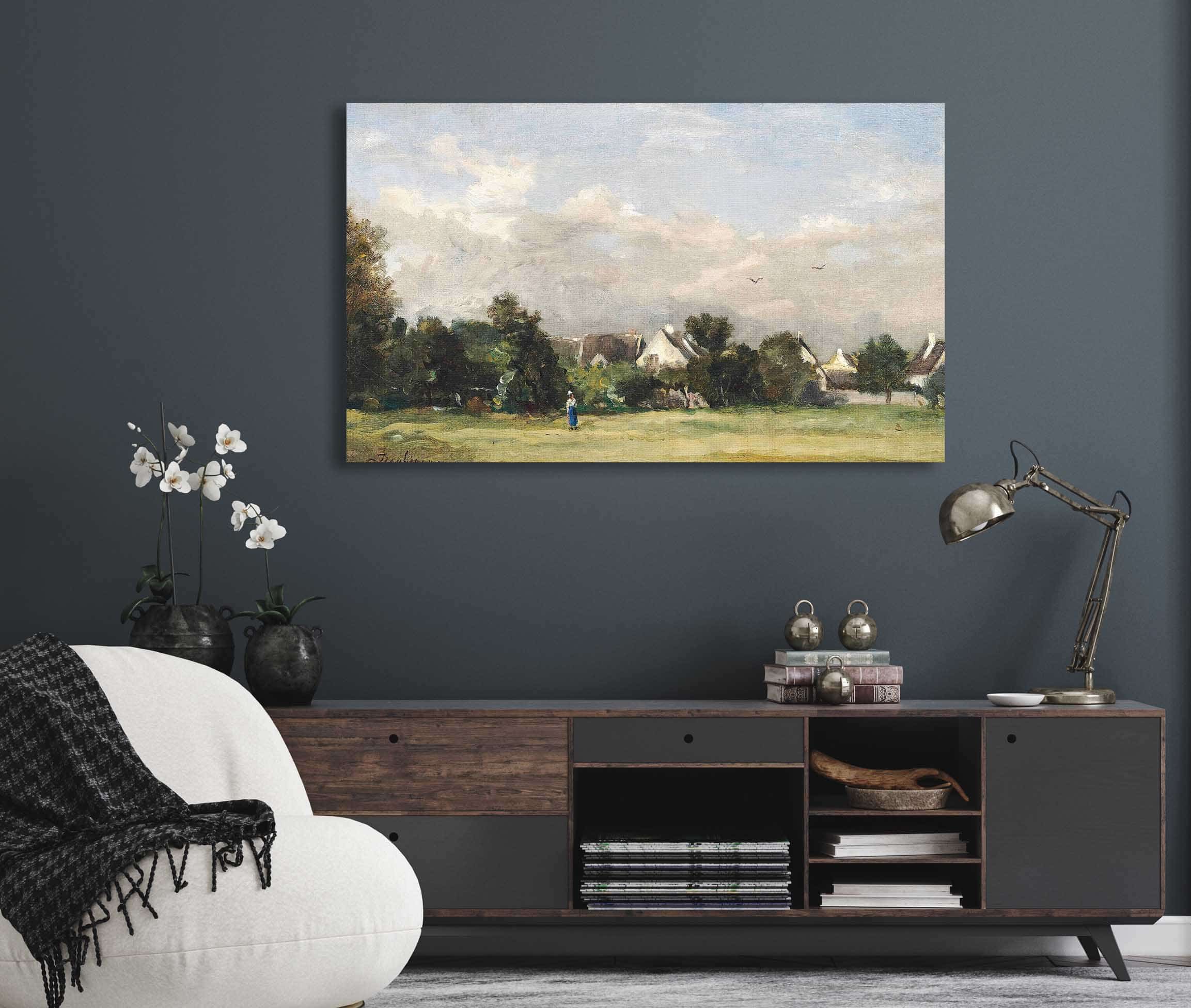 Paysanne Pres Dun Village by Charles Francois Daubigny - Image 5
