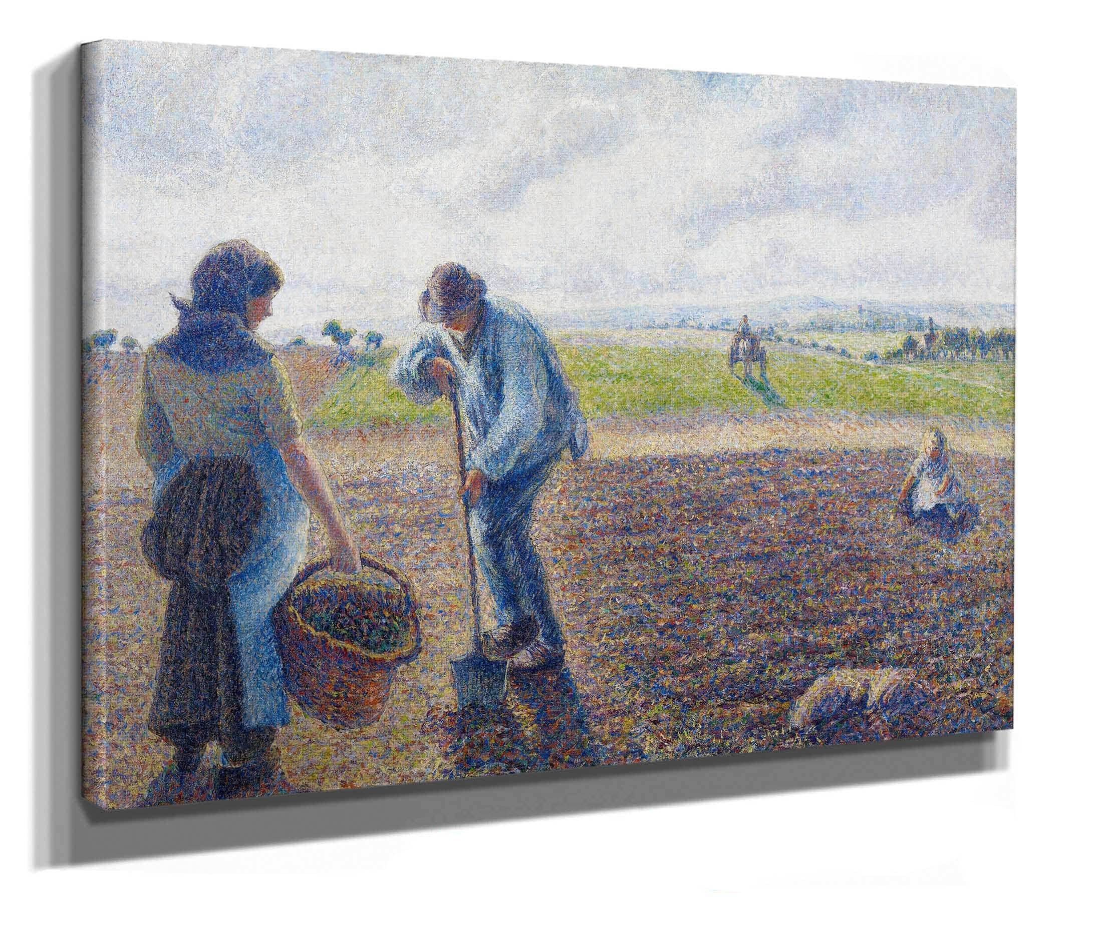 Paysans Dans Les Champs Eragny Peasants In The Fields Eragny by Camille Pissarro - Image 2