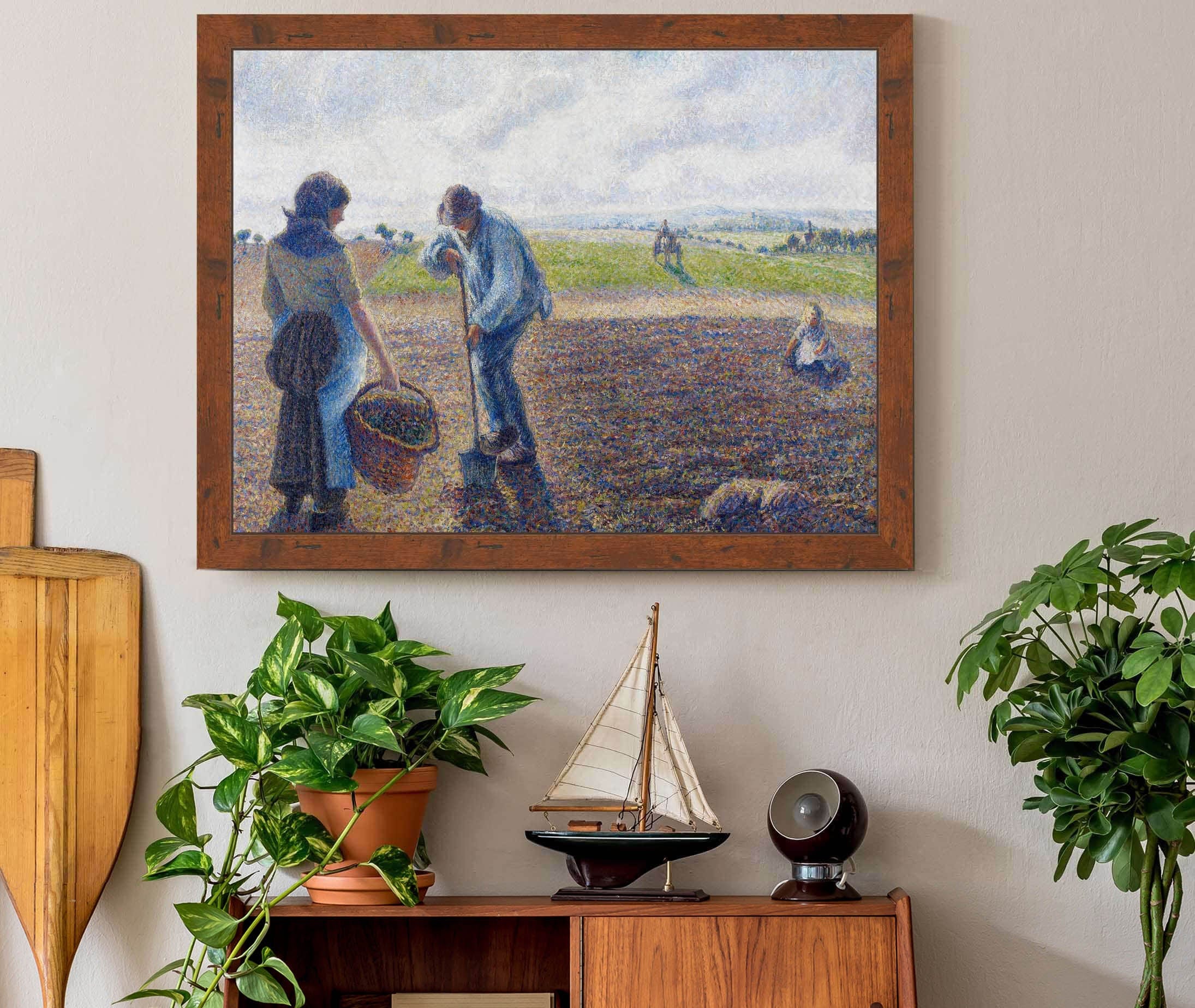 Paysans Dans Les Champs Eragny Peasants In The Fields Eragny by Camille Pissarro - Image 3