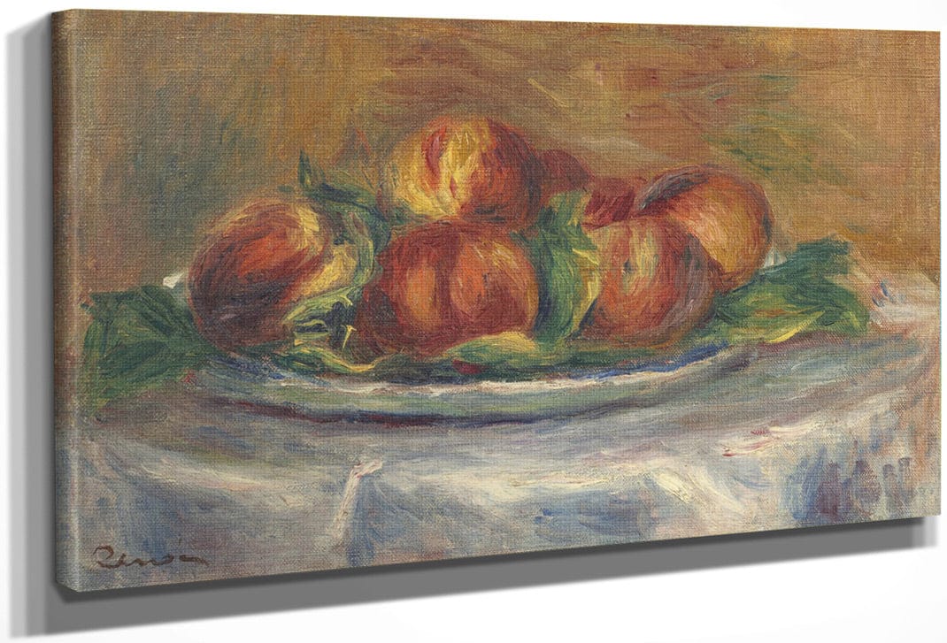 Peaches On A Plate By Pierre Auguste Renoir