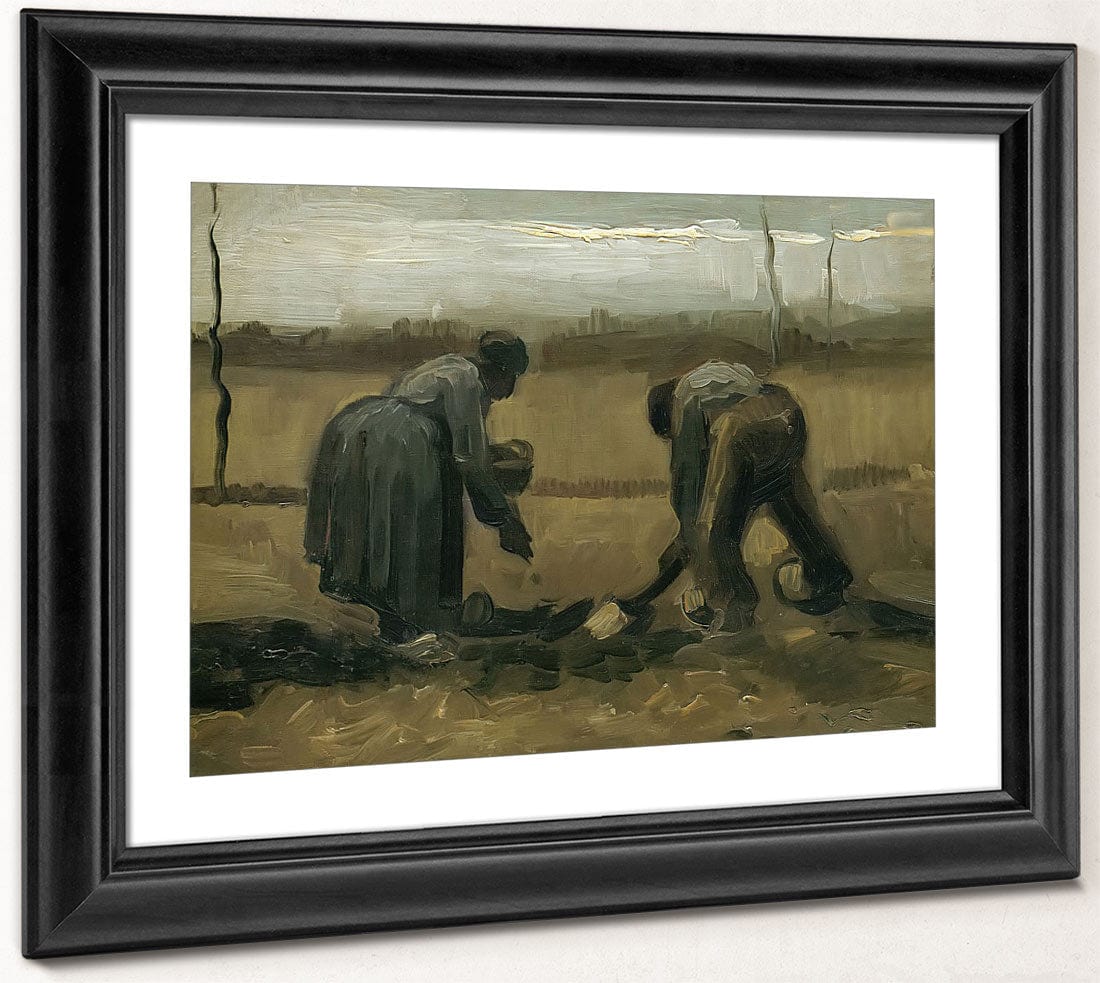 Peasant And Peasant Woman Planting Potatoes By Vincent Van Gogh - Image 4