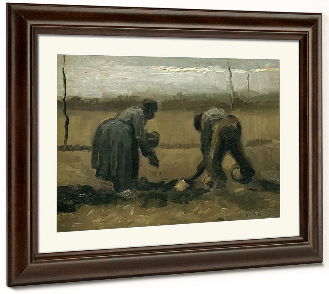 Peasant And Peasant Woman Planting Potatoes By Vincent Van Gogh - Image 5