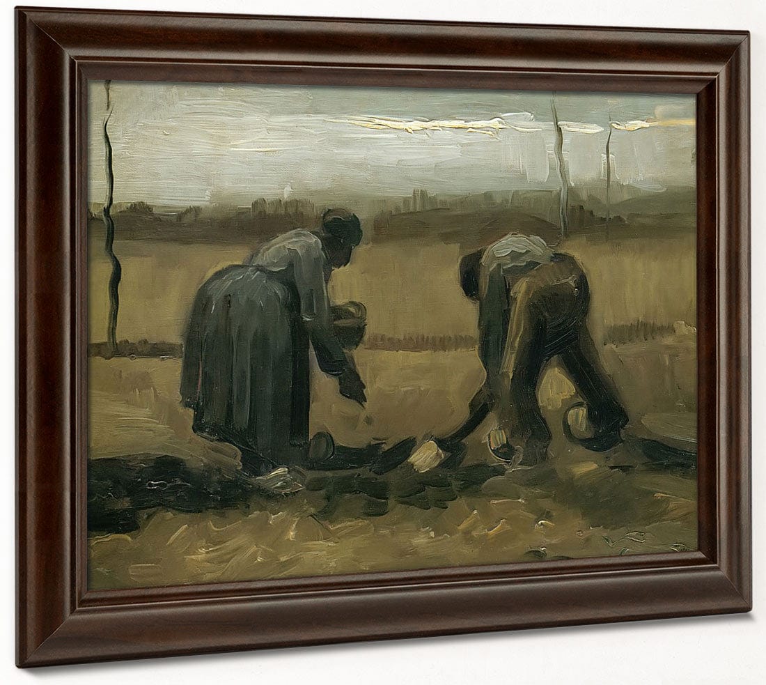 Peasant And Peasant Woman Planting Potatoes By Vincent Van Gogh - Image 6